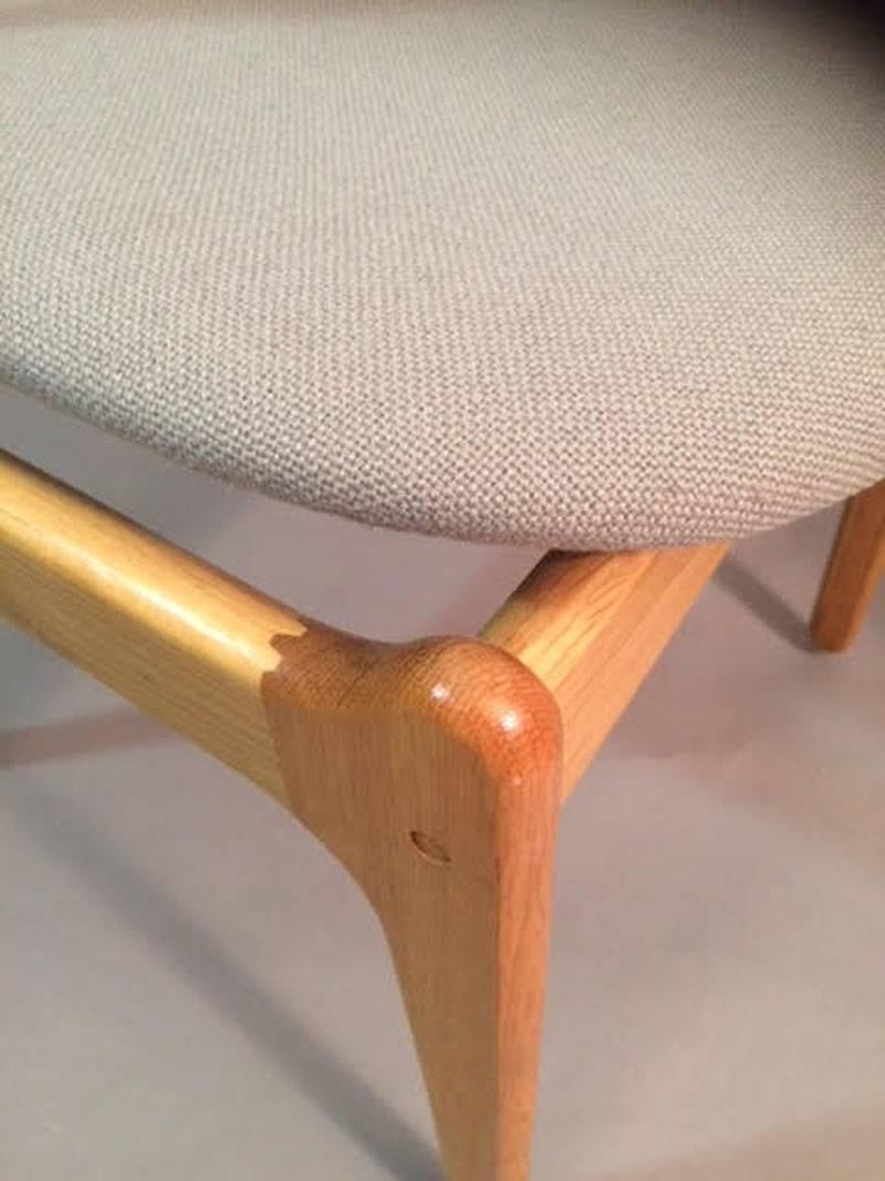 Danish Erik Buch Set of Six Fully Restored Dining Chairs in Oak, Inc. Reupholstery For Sale