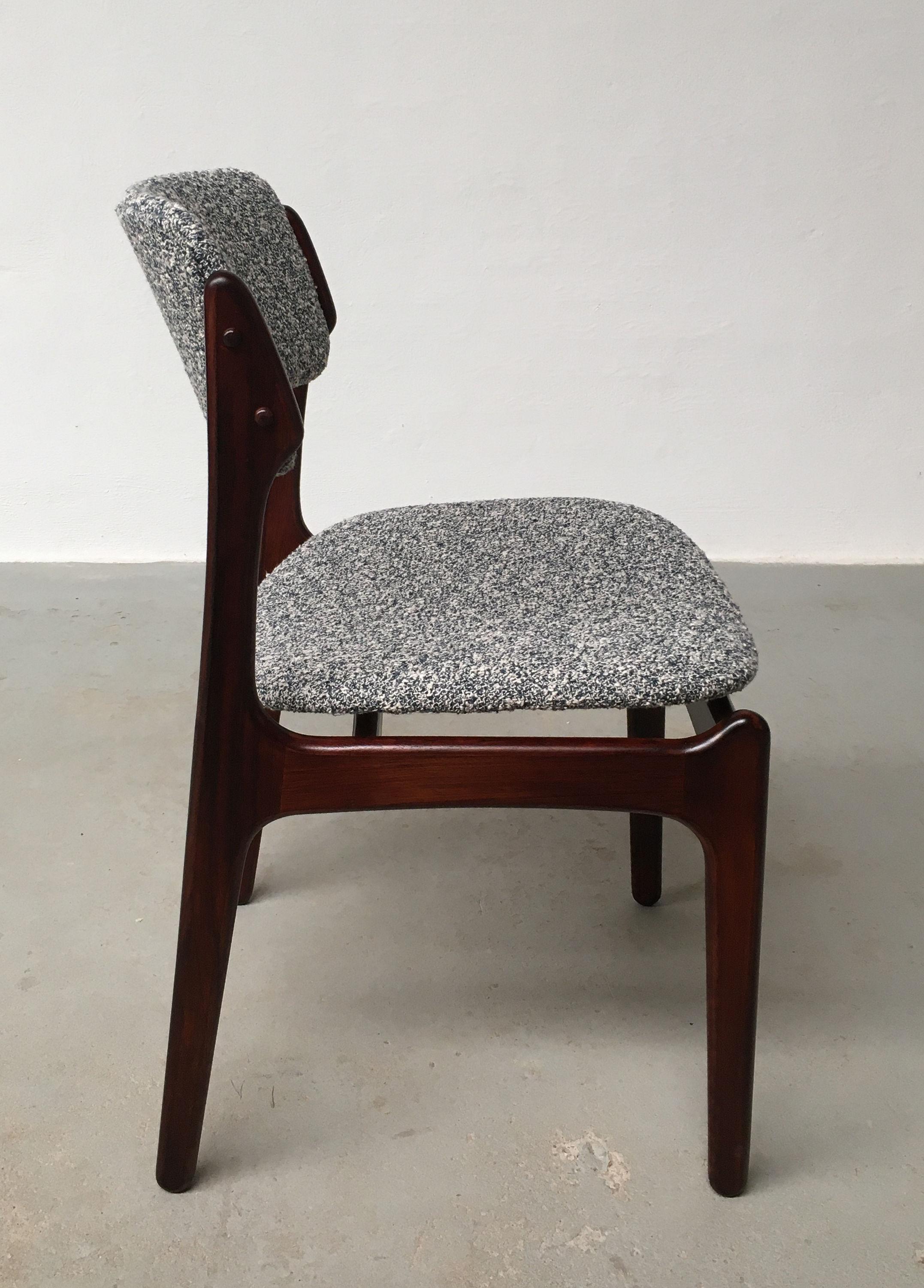 Erik Buch Set of Twelve Restored Rosewood Dining Chairs Inc Custom Upholstery 3