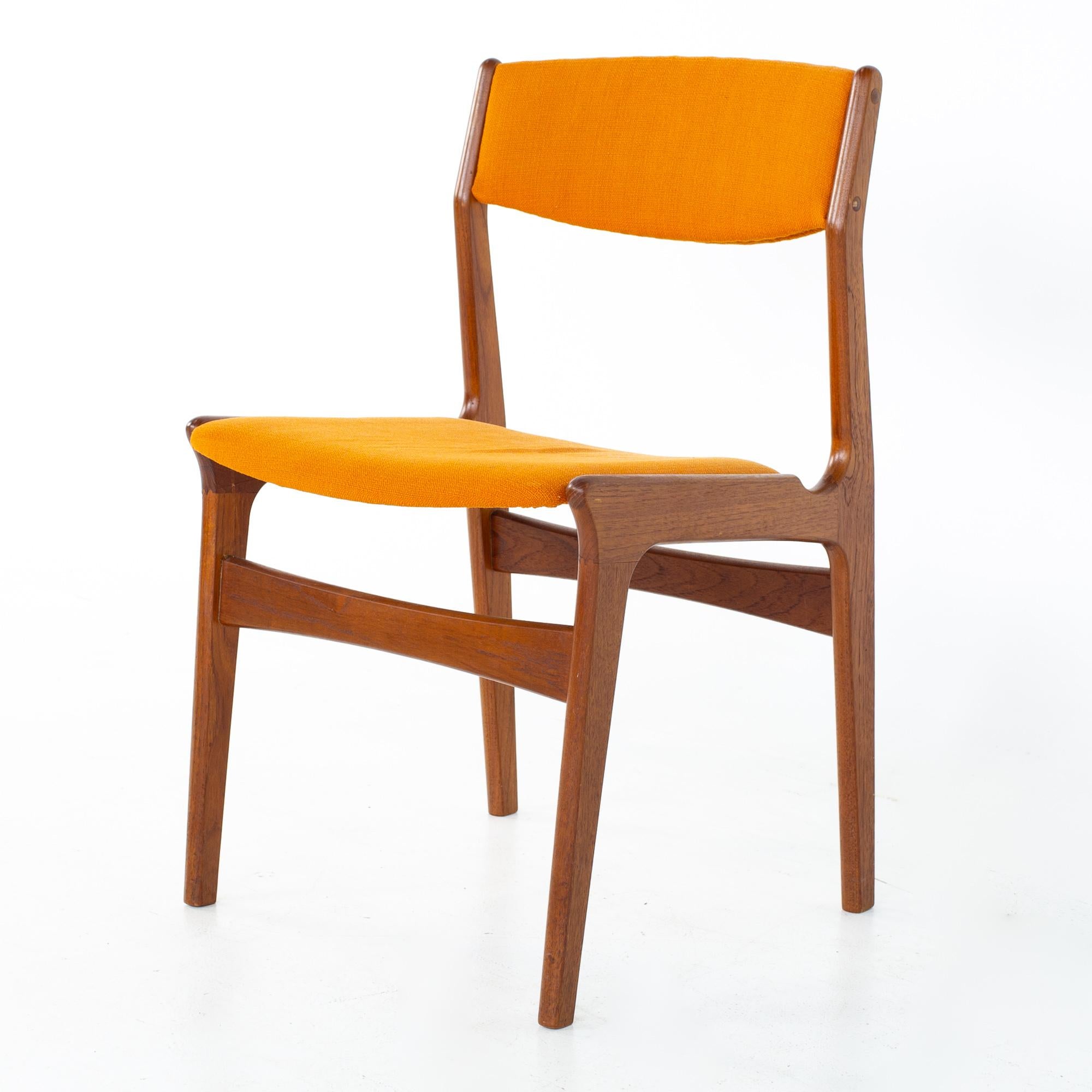 Late 20th Century Erik Buch Style Dyrlund Mid Century Danish Teak Dining Chairs, Set of 4