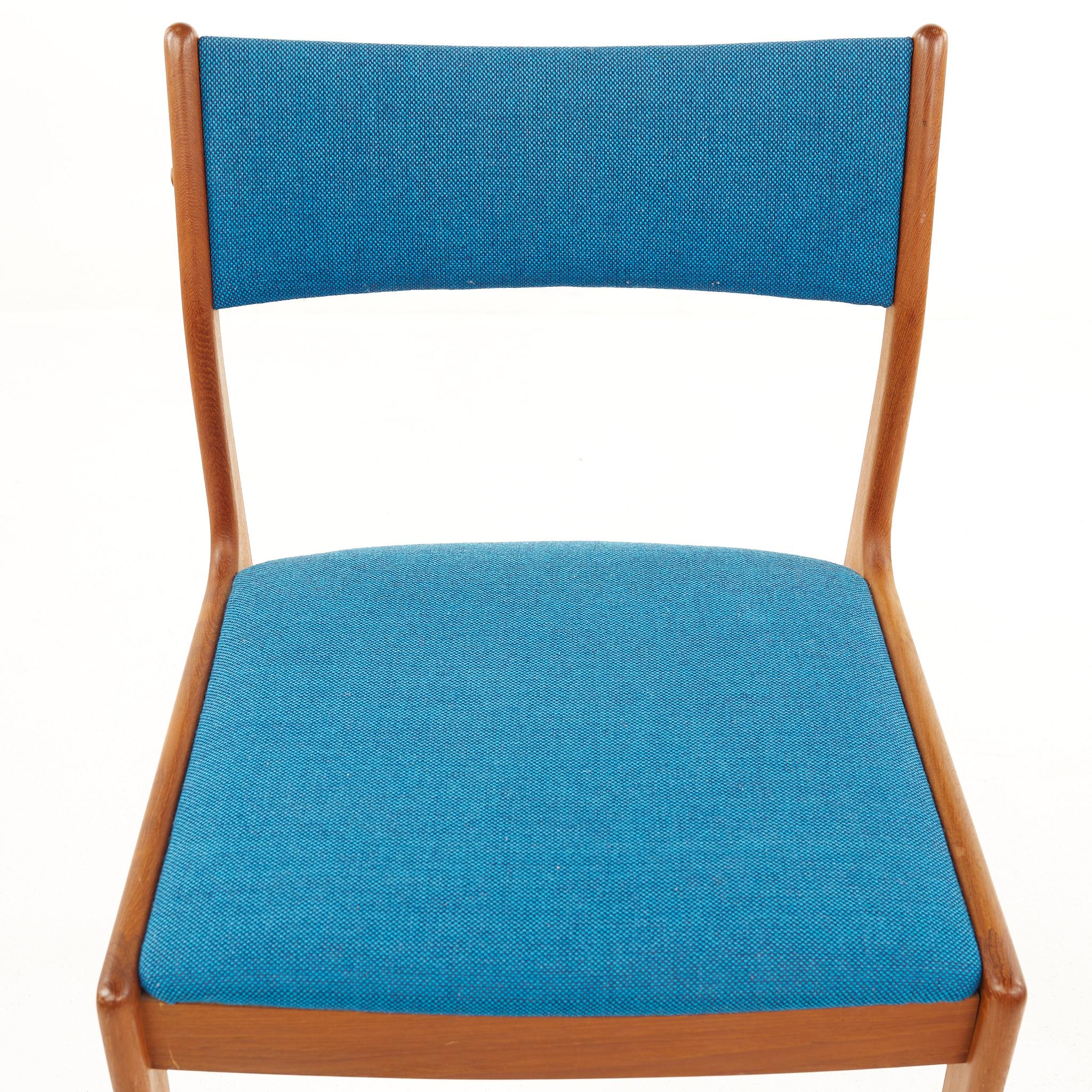 Erik Buch Style Mid Century Danish Teak Dining Chairs, Set of 8 4