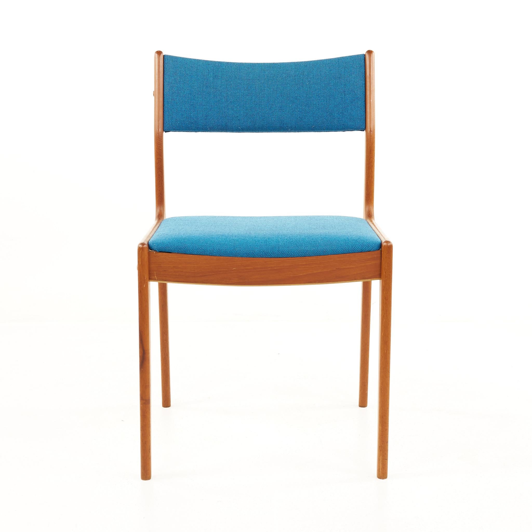 Late 20th Century Erik Buch Style Mid Century Danish Teak Dining Chairs, Set of 8