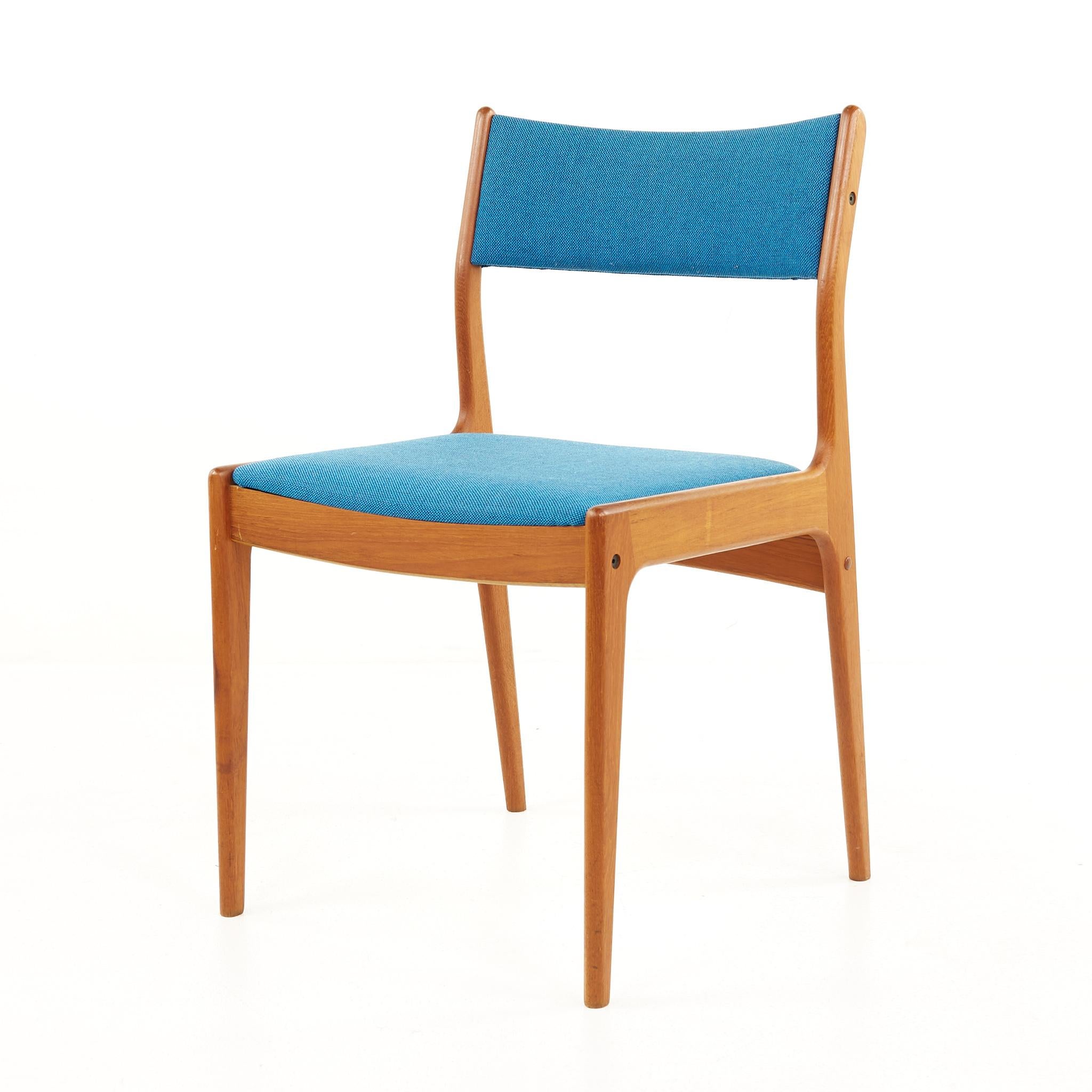 Upholstery Erik Buch Style Mid Century Danish Teak Dining Chairs, Set of 8