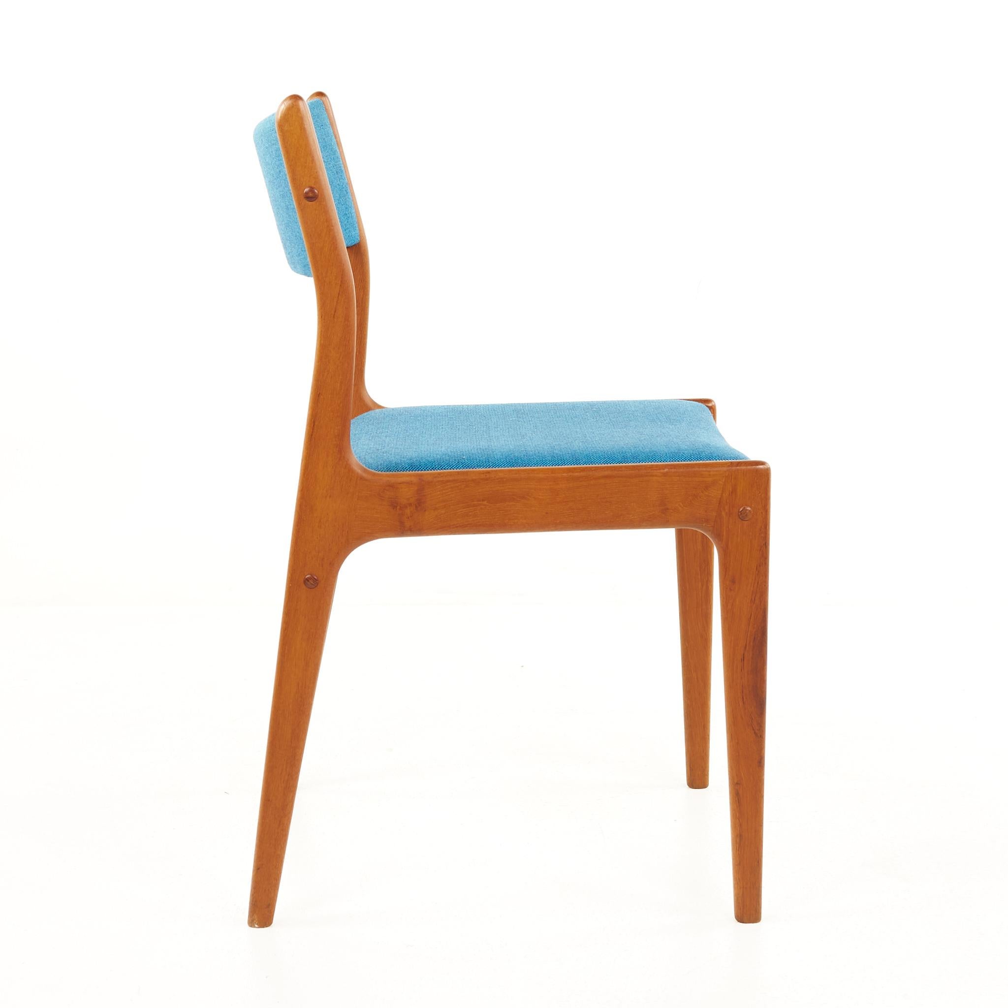 Erik Buch Style Mid Century Danish Teak Dining Chairs, Set of 8 1