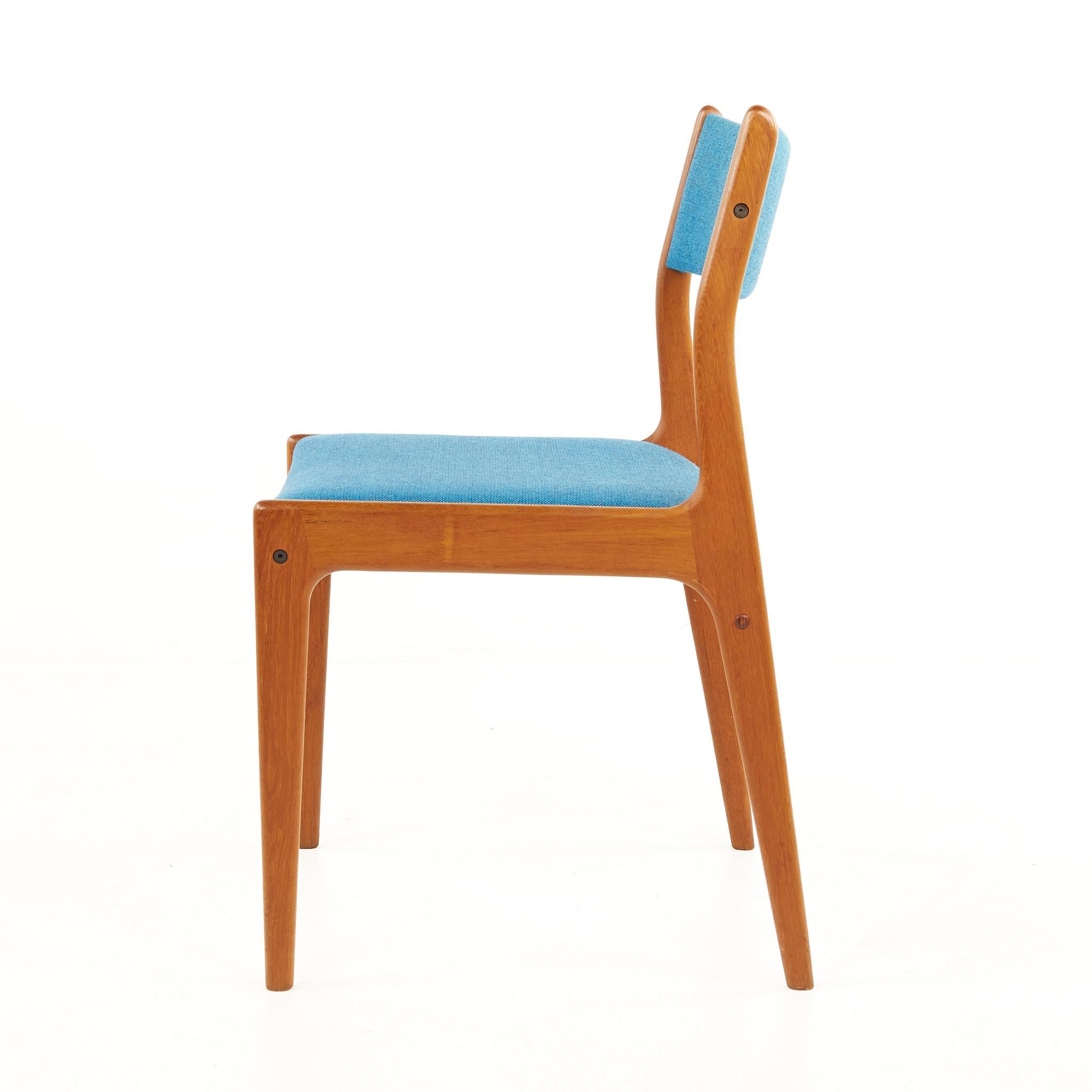 Erik Buch Style Mid Century Danish Teak Dining Chairs, Set of 8 3