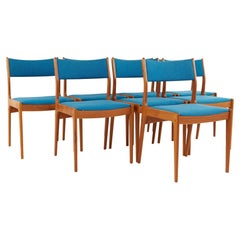 Erik Buch Style Mid Century Danish Teak Dining Chairs, Set of 8