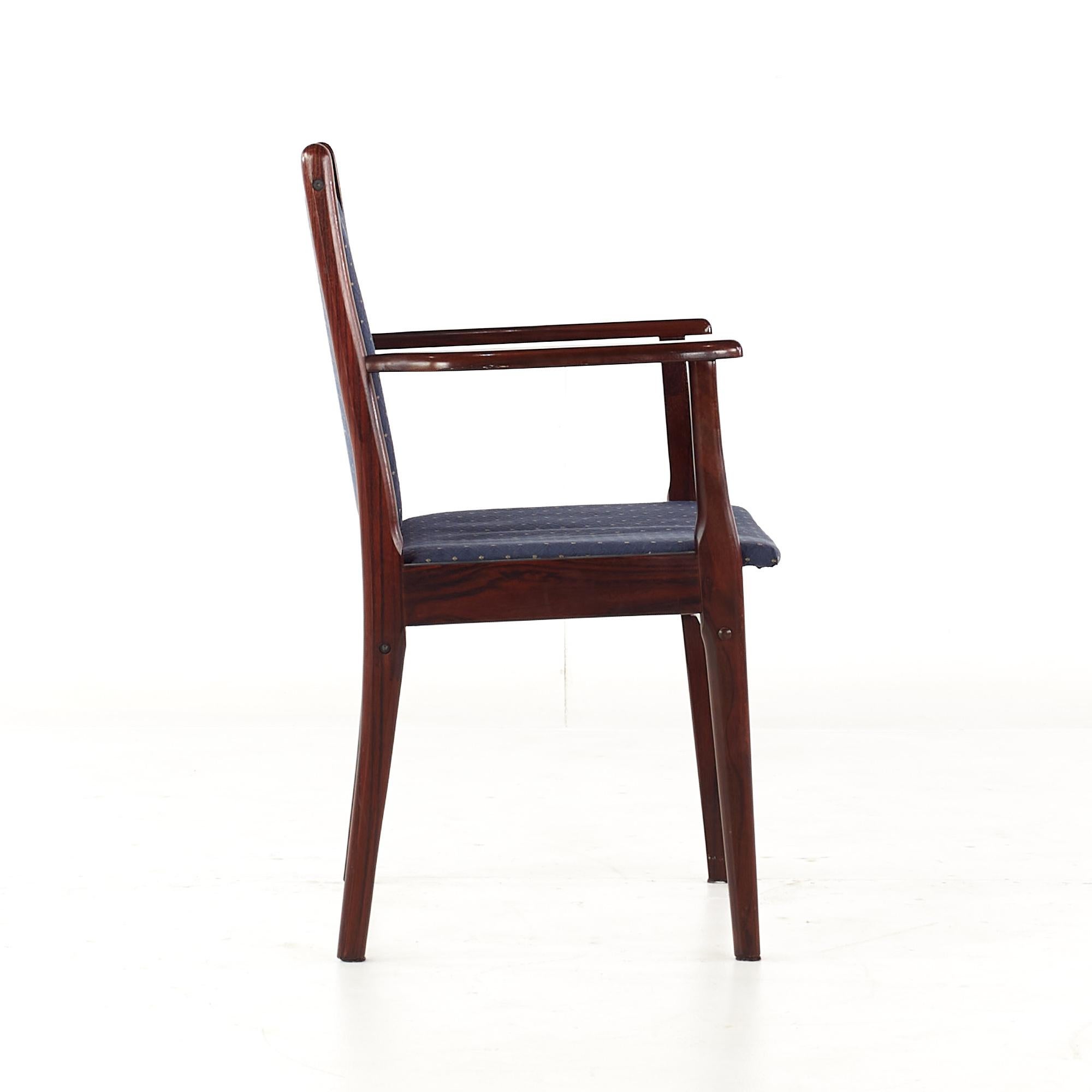 Erik Buch Style Mid Century Rosewood Dining Chairs, Set of 8 For Sale 7
