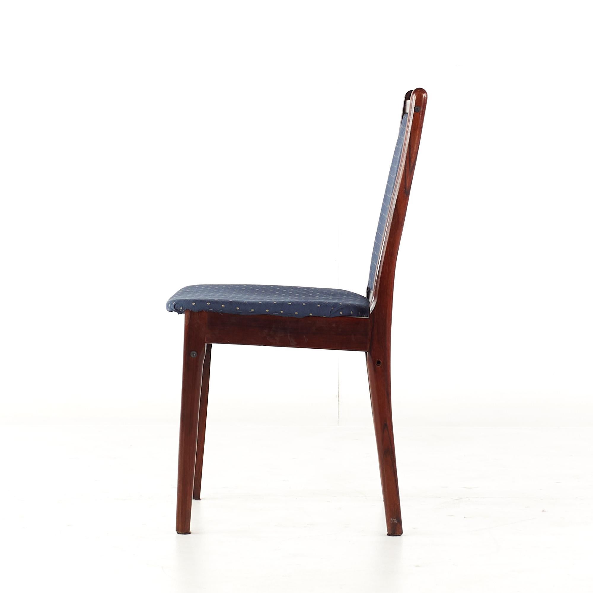 Erik Buch Style Mid Century Rosewood Dining Chairs, Set of 8 For Sale 2