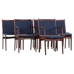 Erik Buch Style Mid Century Rosewood Dining Chairs, Set of 8