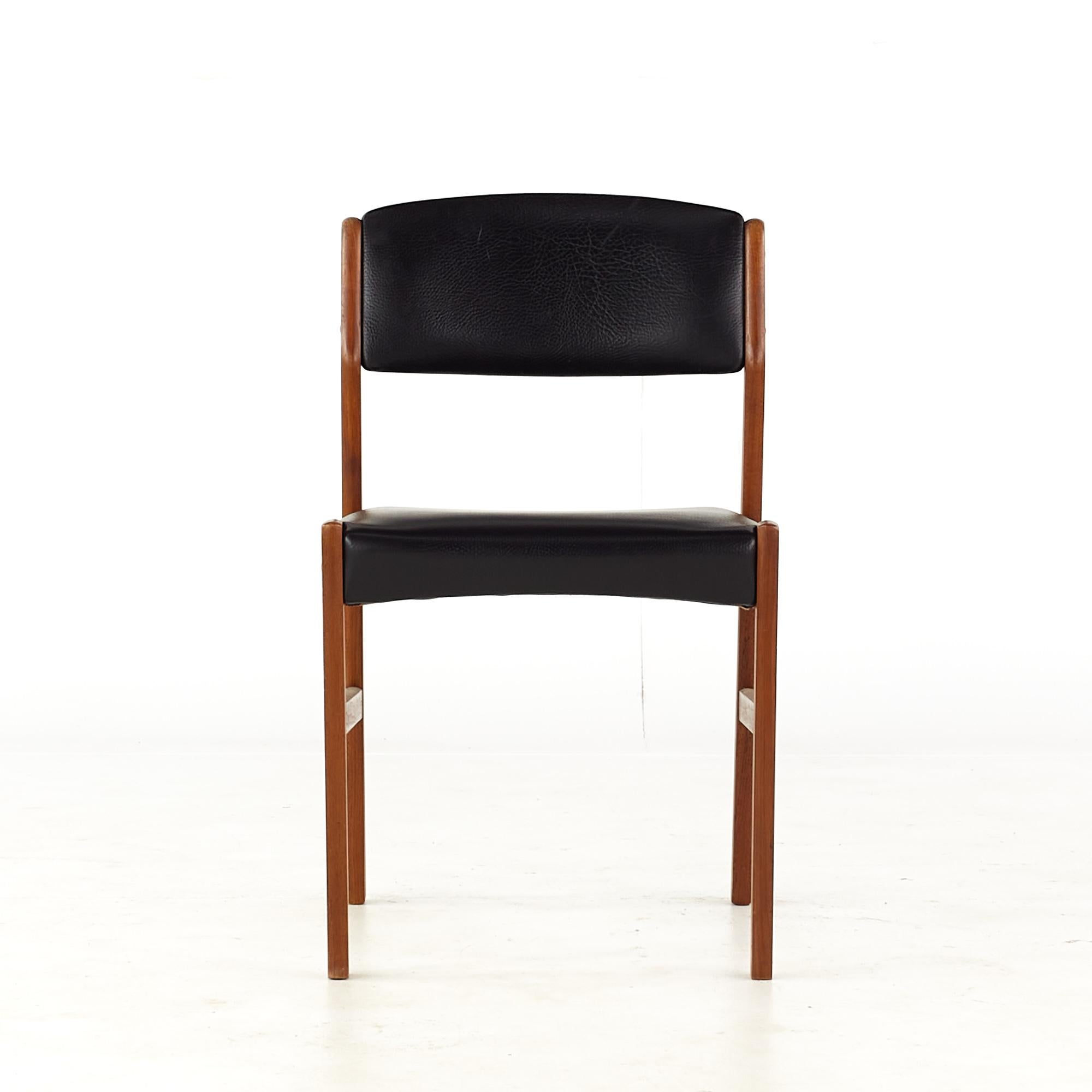 Danish Erik Buch Style Mid Century Teak Dining Chairs, Set of 6 For Sale