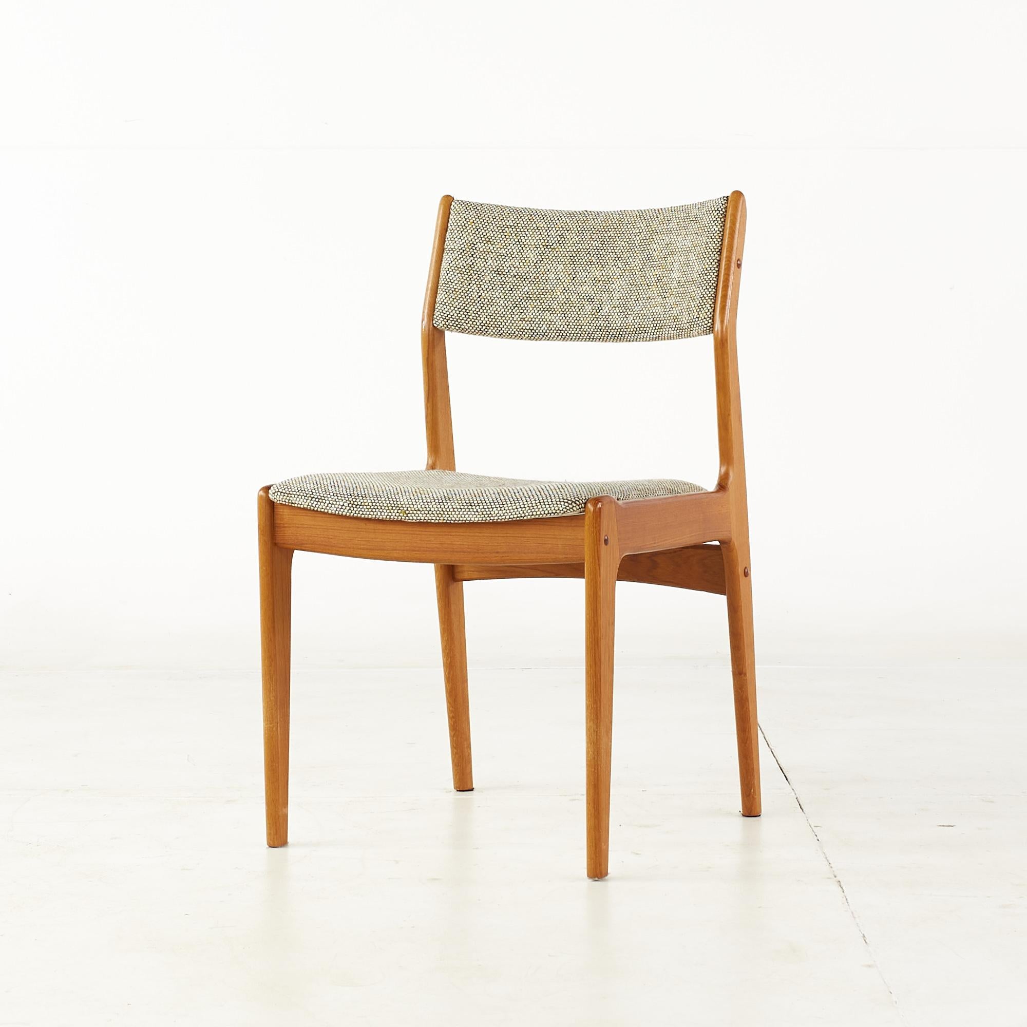 Late 20th Century Erik Buch Style Mid Century Teak Dining Chairs, Set of 6