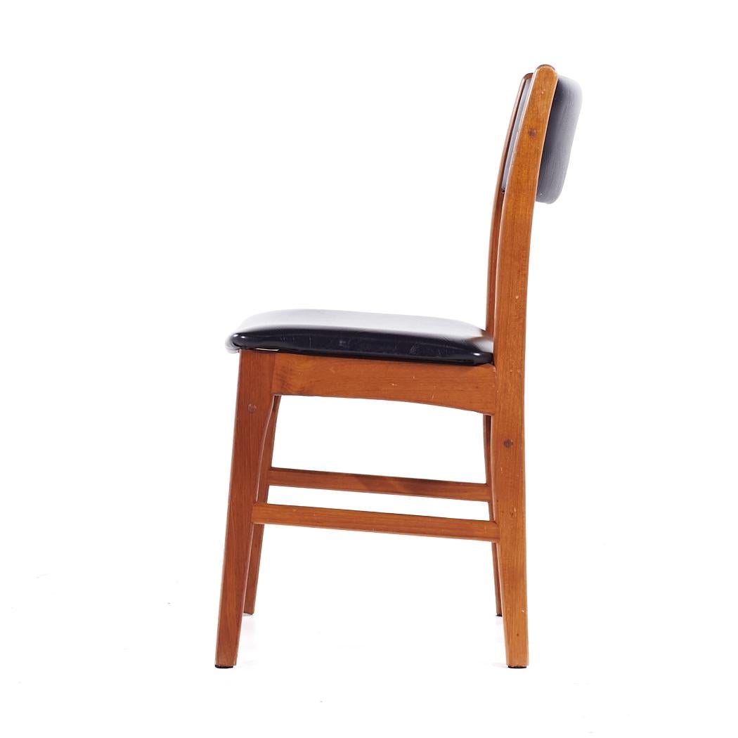 Erik Buch Style Mid Century Teak Dining Chairs - Set of 6 For Sale 2