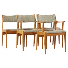 Erik Buch Style Mid Century Teak Dining Chairs, Set of 6