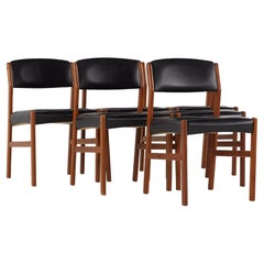 Retro Erik Buch Style Mid Century Teak Dining Chairs, Set of 6
