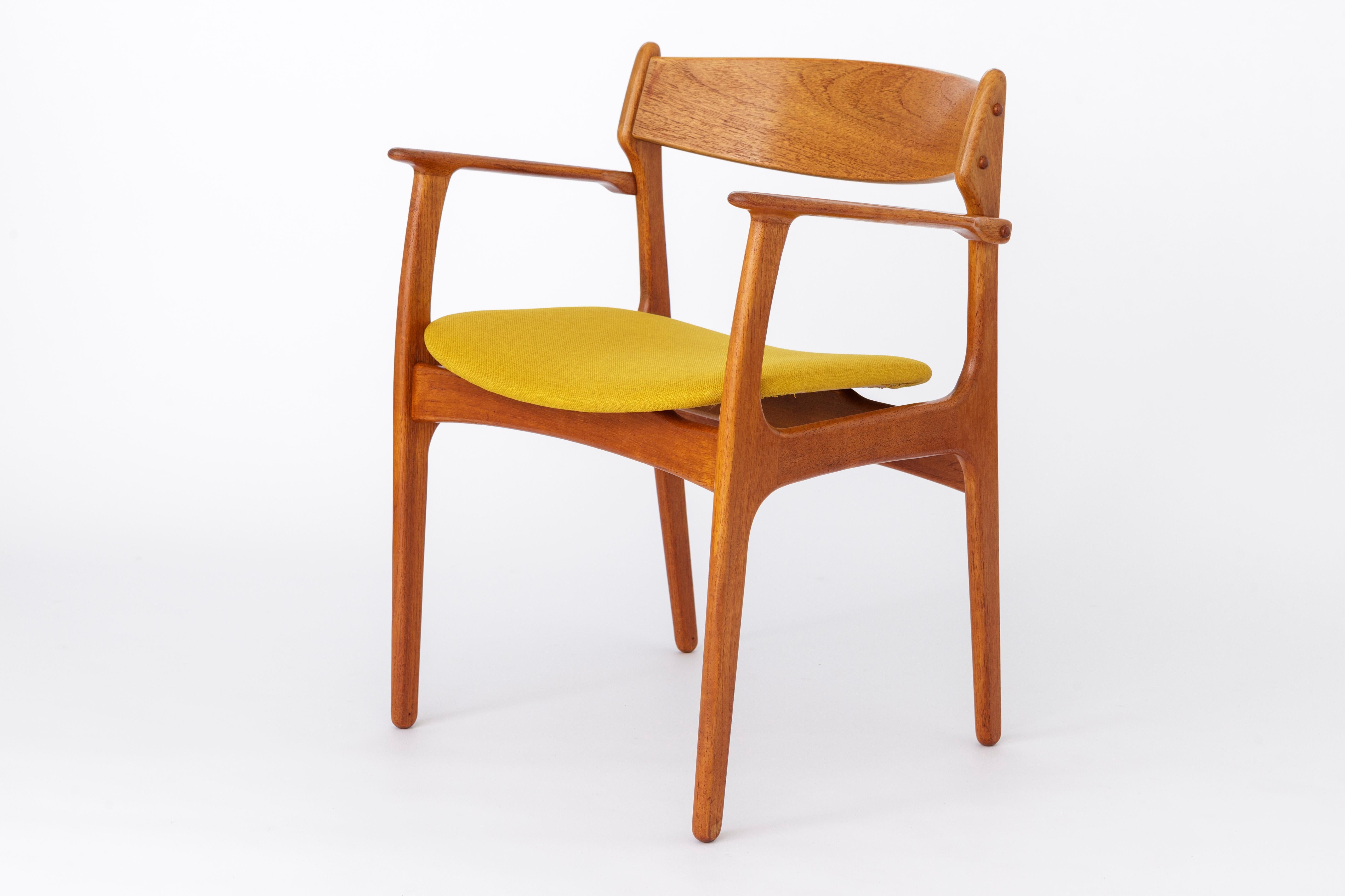 Erik Buch Teakholz-Sessel, Dänemark 1960er Jahre  Dänischer Mid-Century Modern Esszimmerstuhl (Poliert) im Angebot