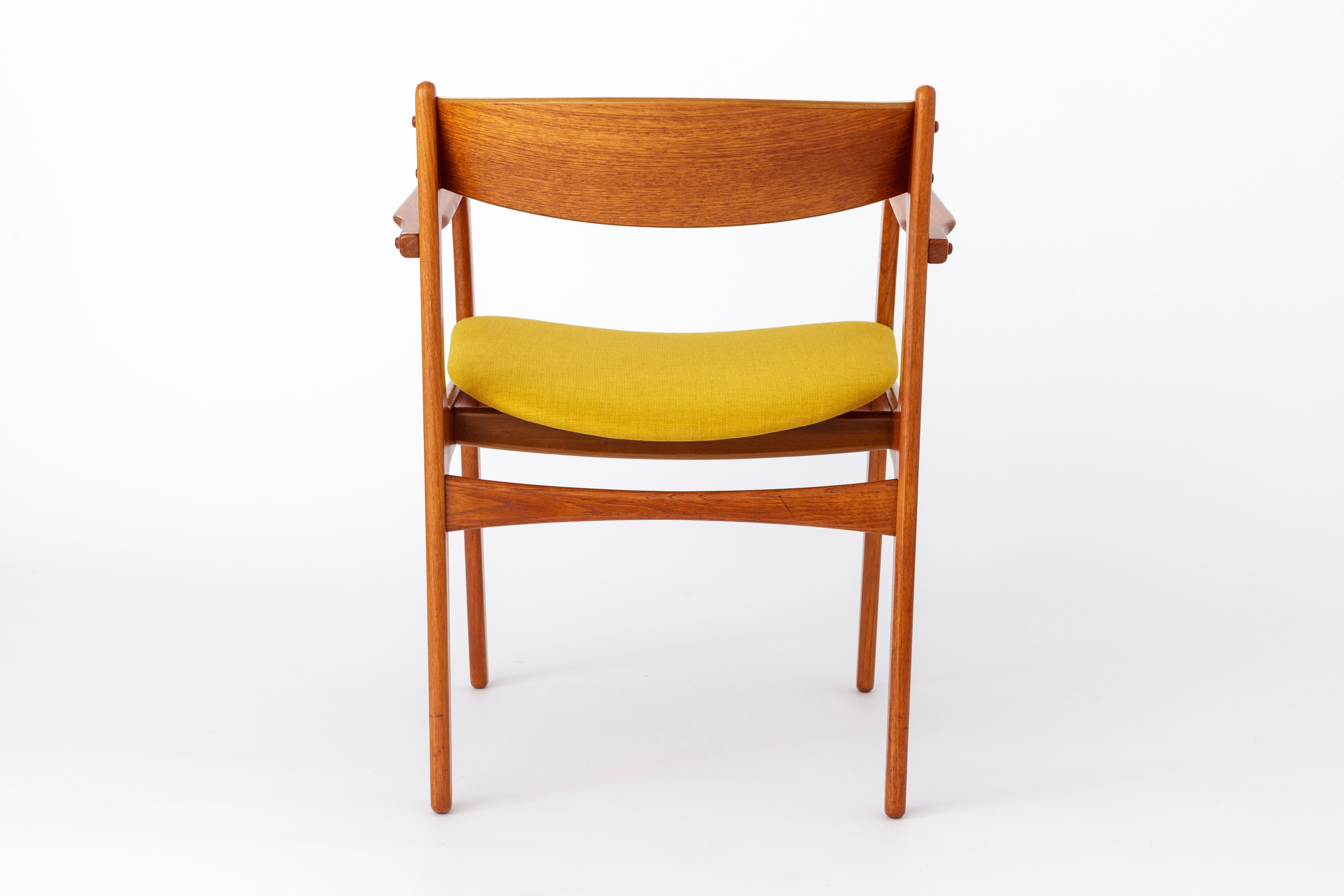Erik Buch Teakholz-Sessel, Dänemark 1960er Jahre  Dänischer Mid-Century Modern Esszimmerstuhl im Angebot 1