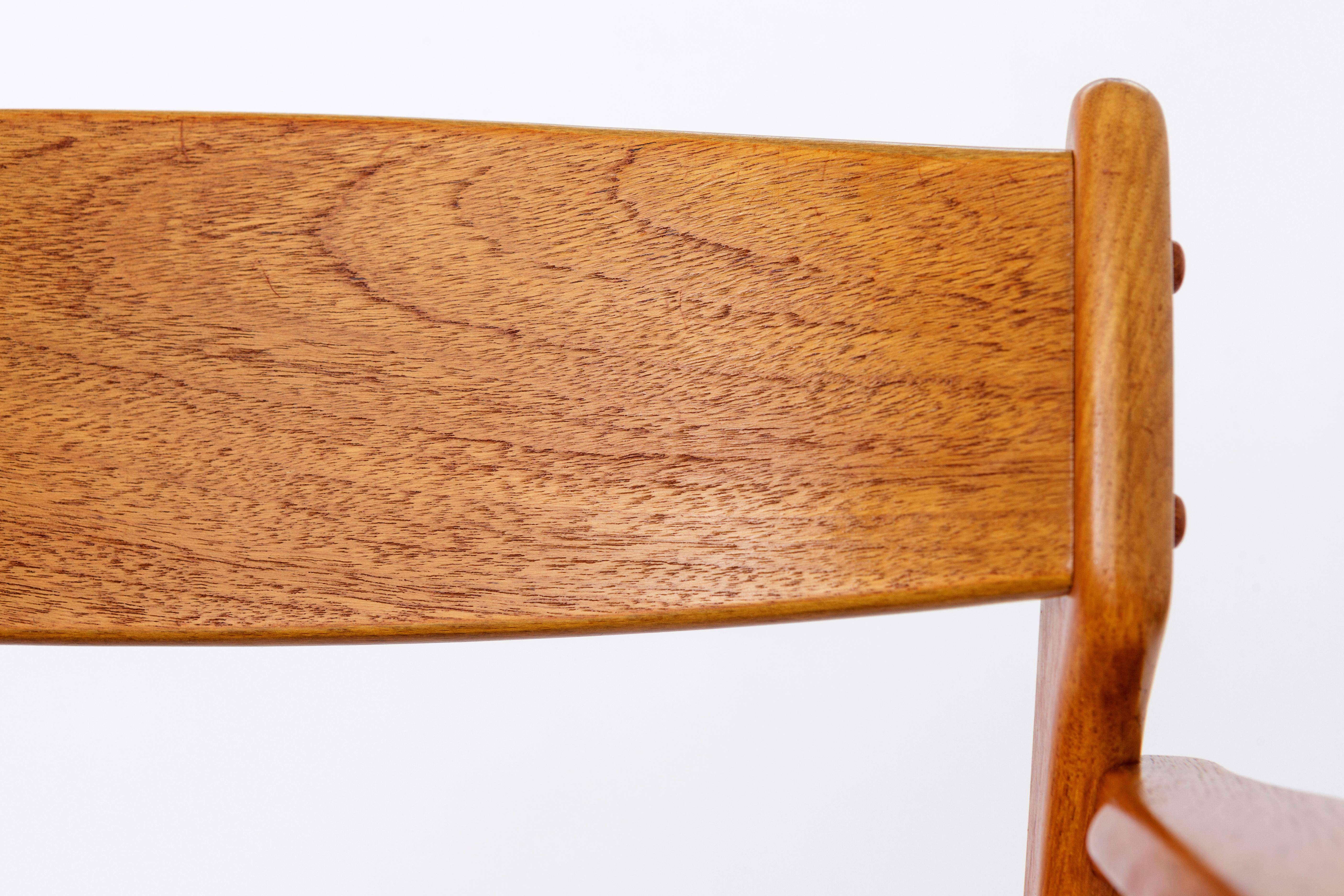 Erik Buch Teakholz-Sessel, Dänemark 1960er Jahre  Dänischer Mid-Century Modern Esszimmerstuhl im Angebot 3
