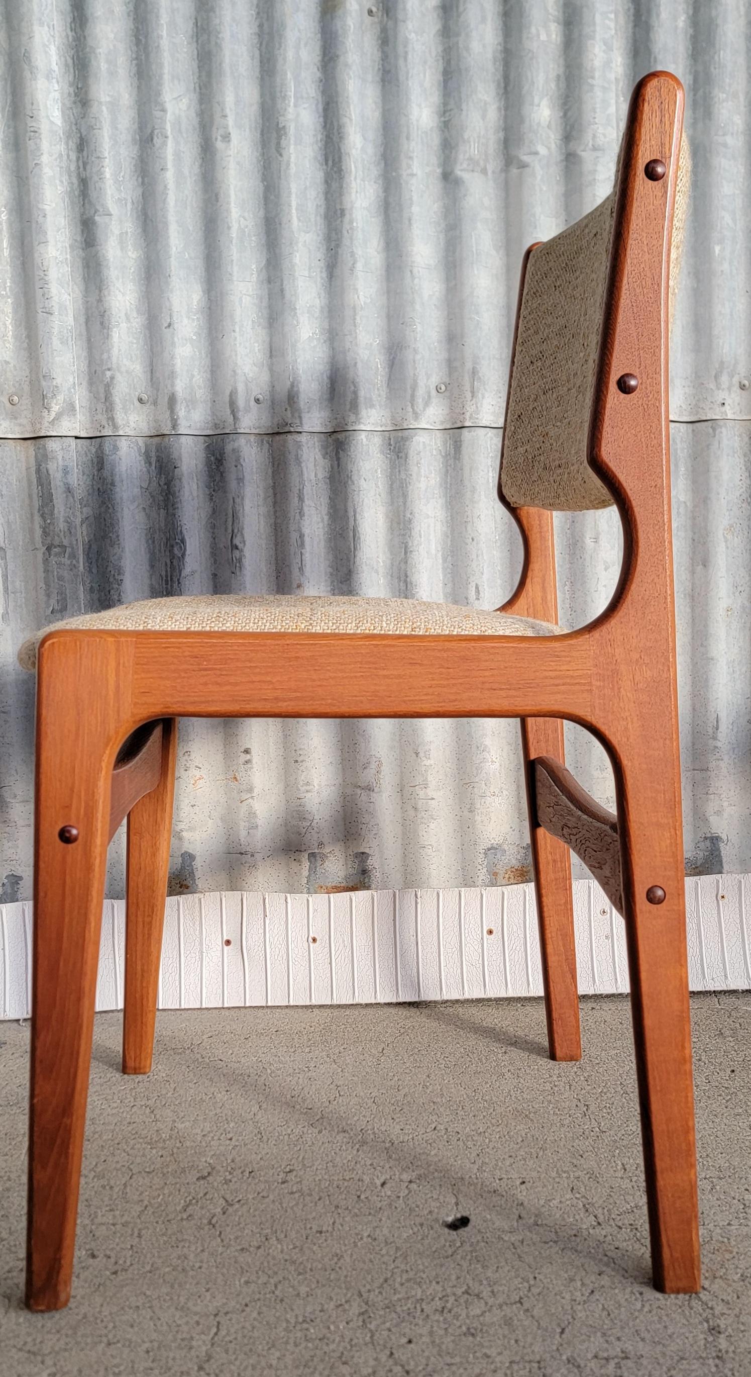 Mid-20th Century Erik Buch Teak Danish Modern Dining Chairs Set 6