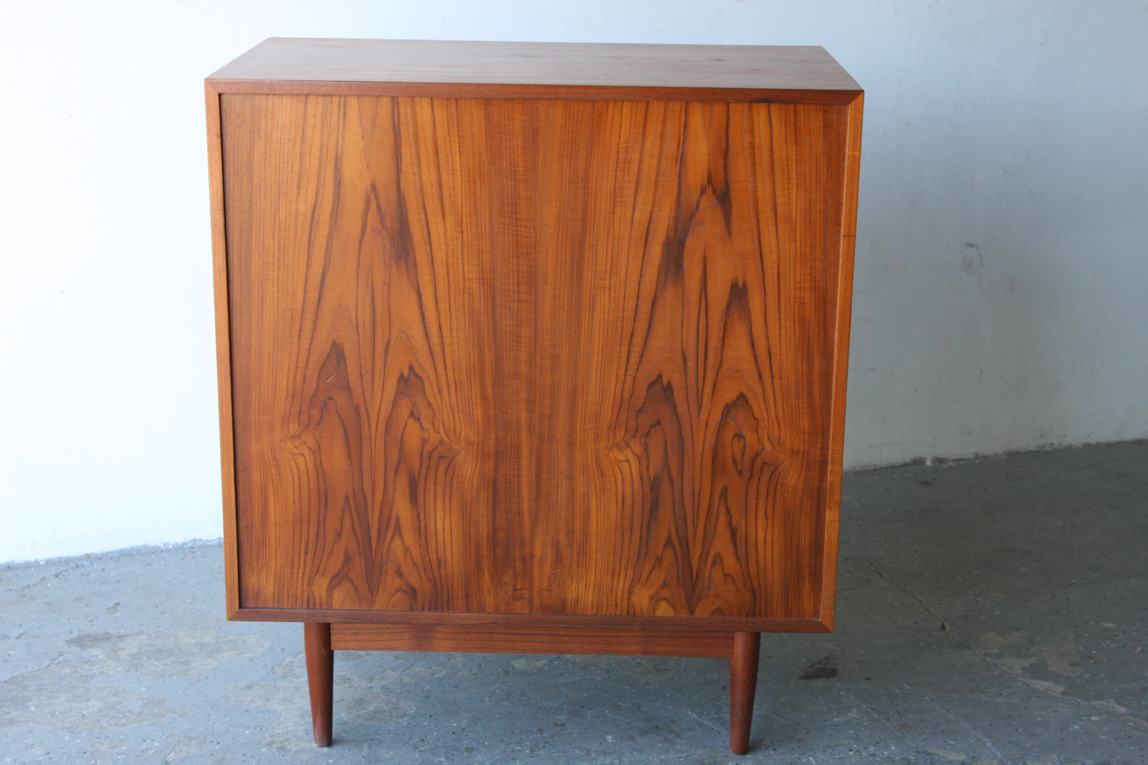 Teak Cassapanca da uomo moderna danese in teak Erik Buch in vendita