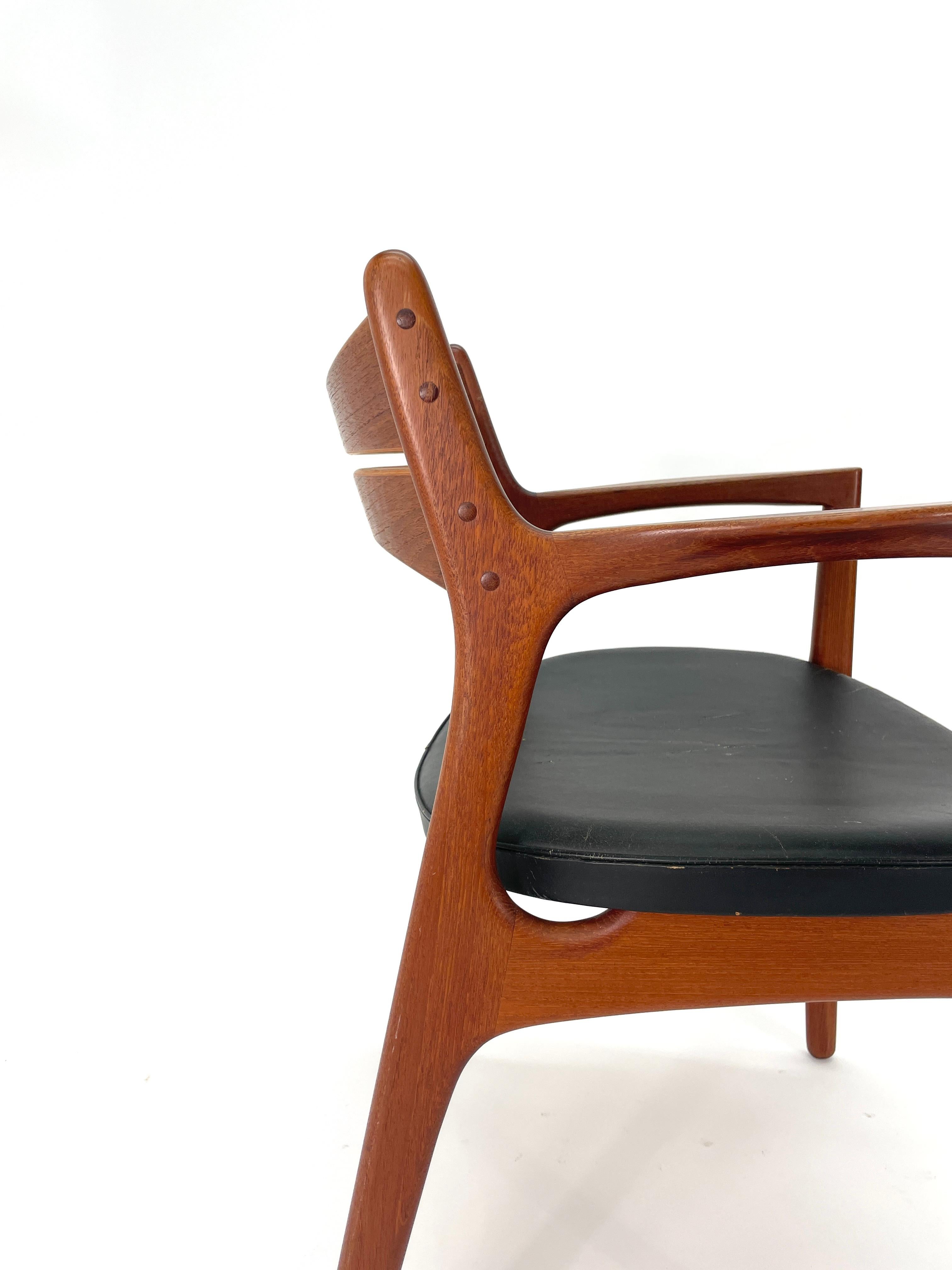 Erik Buch Teak Desk Chair with Arms for Christiansen Møbelfabrik For Sale 5