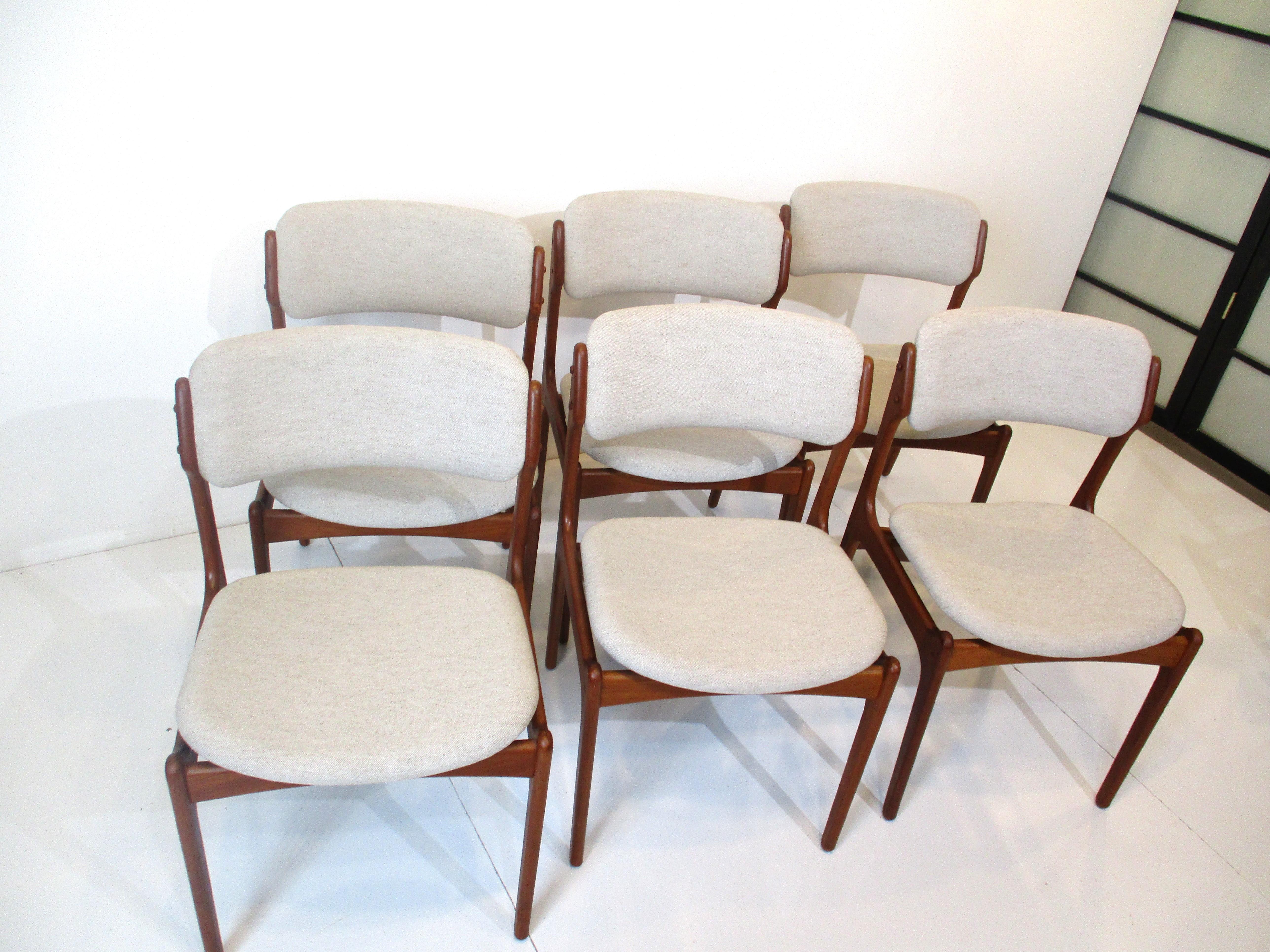 Erik Buch Teak OD-49 Dining Chairs for OD Mobler Denmark 3
