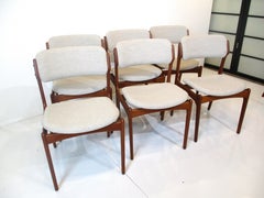 Erik Buch: OD-49, Esszimmerstühle aus Teakholz für OD Mobler, Dänemark