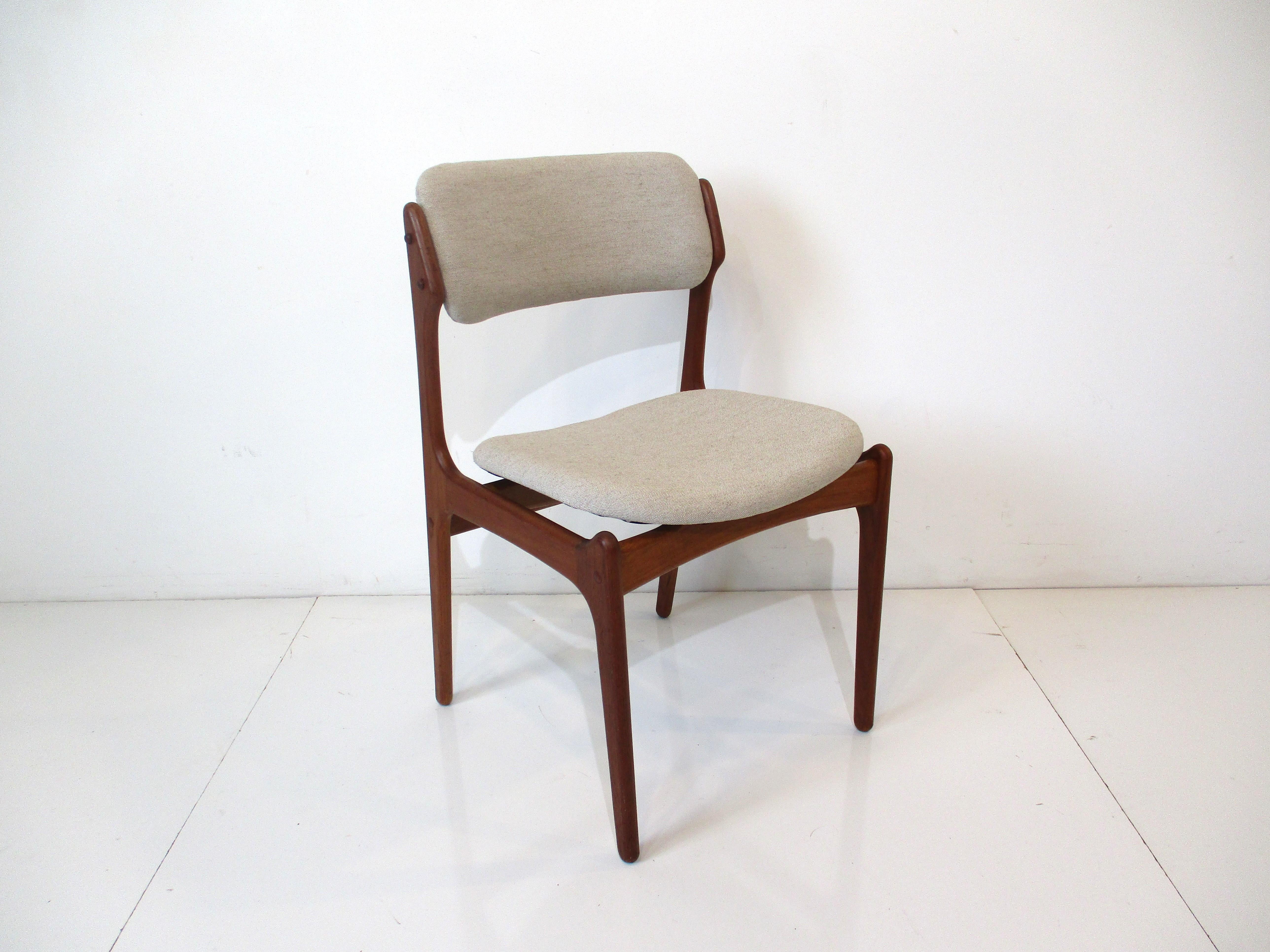 Mid-Century Modern Erik Buch Teak OD-49 Dining Chairs for OD Mobler Denmark