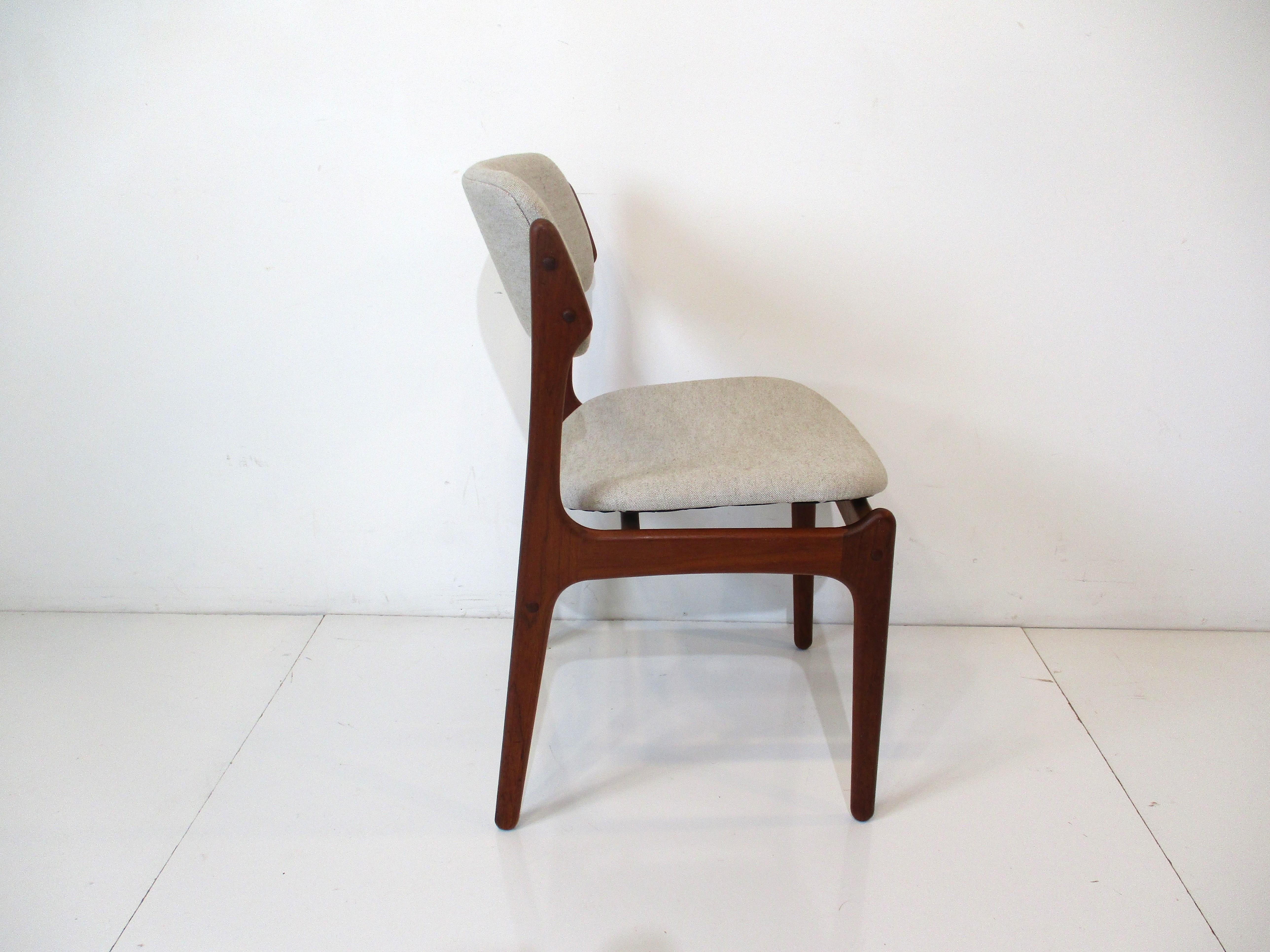 Danish Erik Buch Teak OD-49 Dining Chairs for OD Mobler Denmark