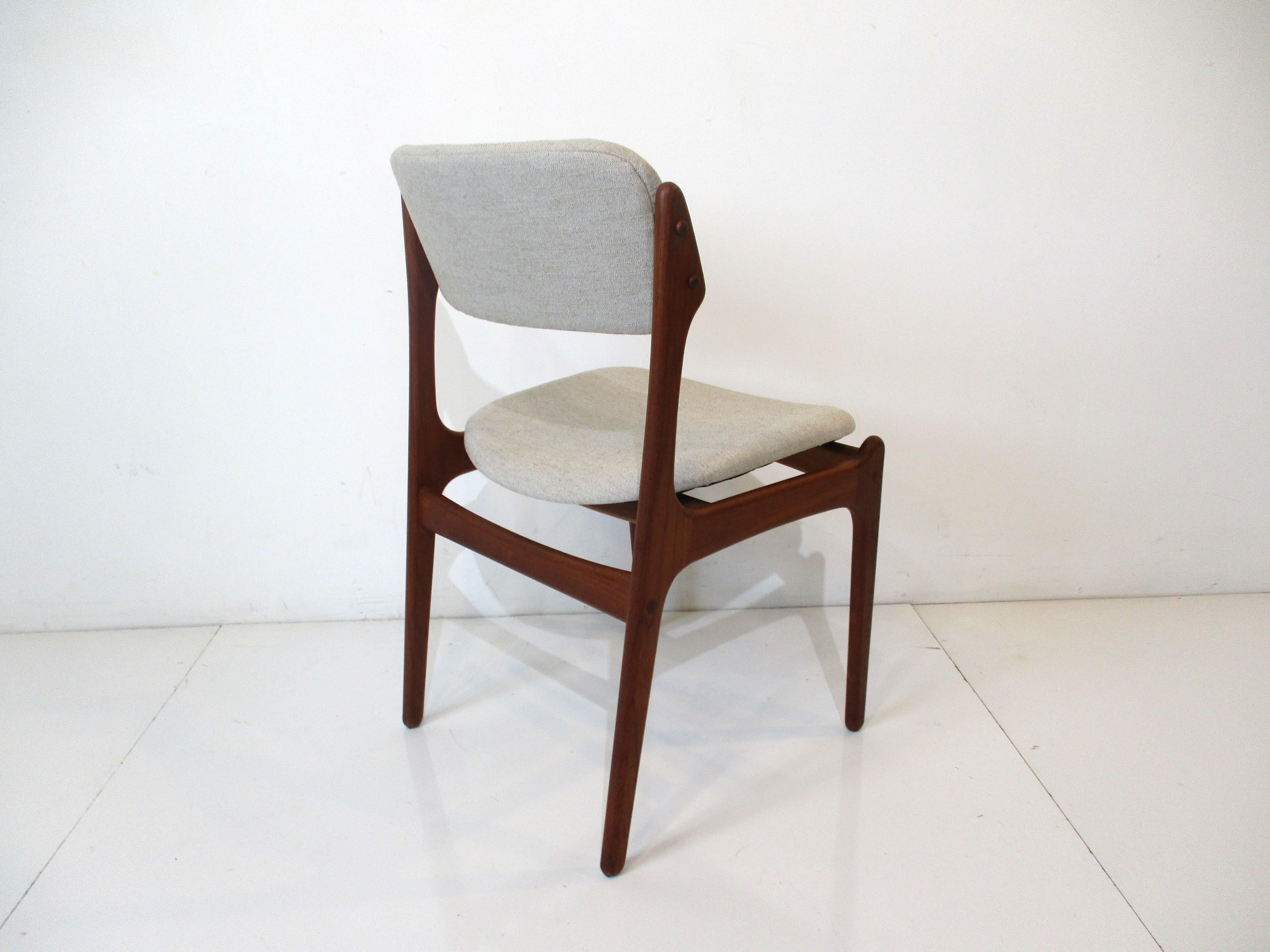 Erik Buch Teak OD-49 Dining Chairs for OD Mobler Denmark In Good Condition In Cincinnati, OH