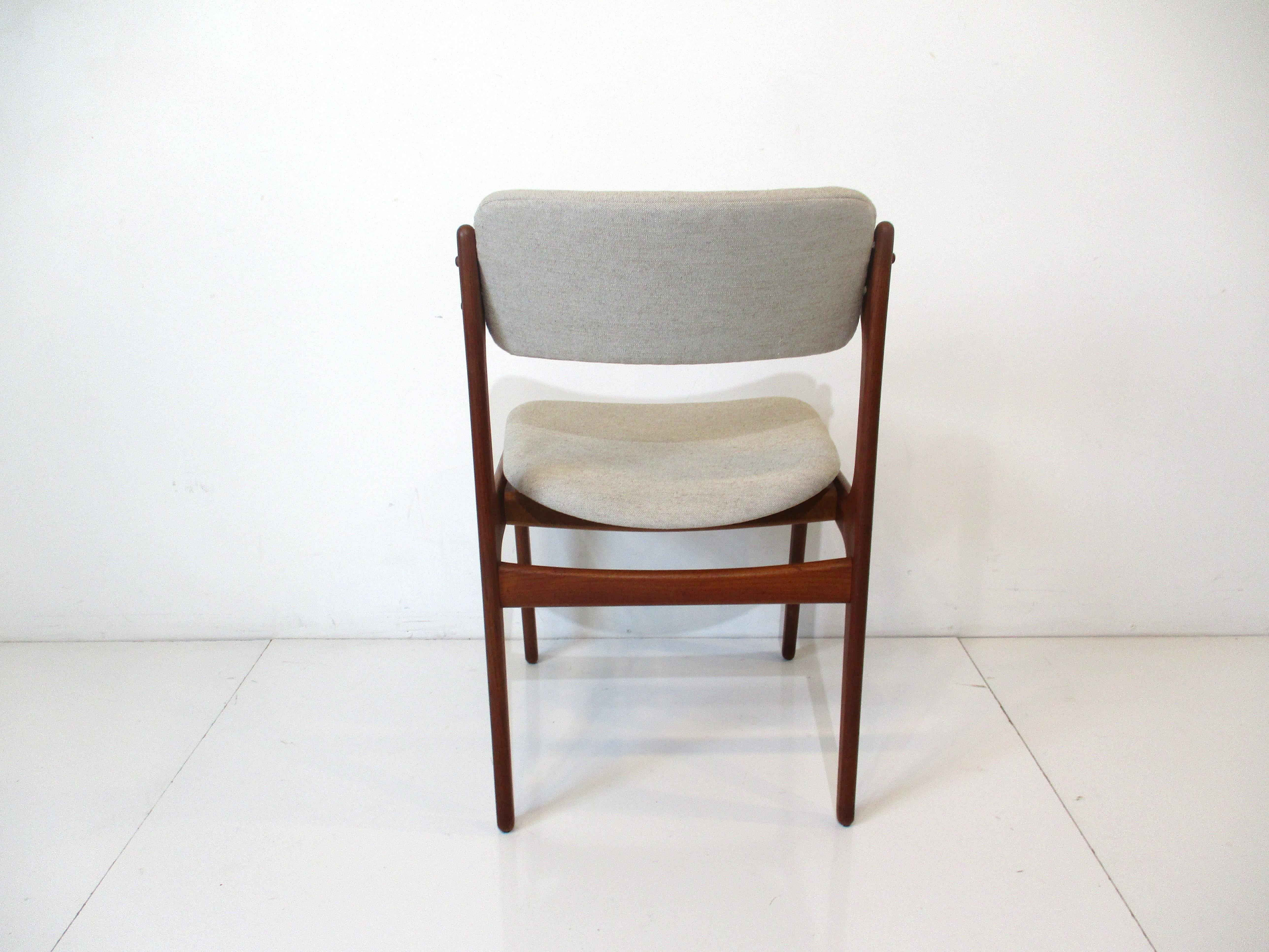 20th Century Erik Buch Teak OD-49 Dining Chairs for OD Mobler Denmark
