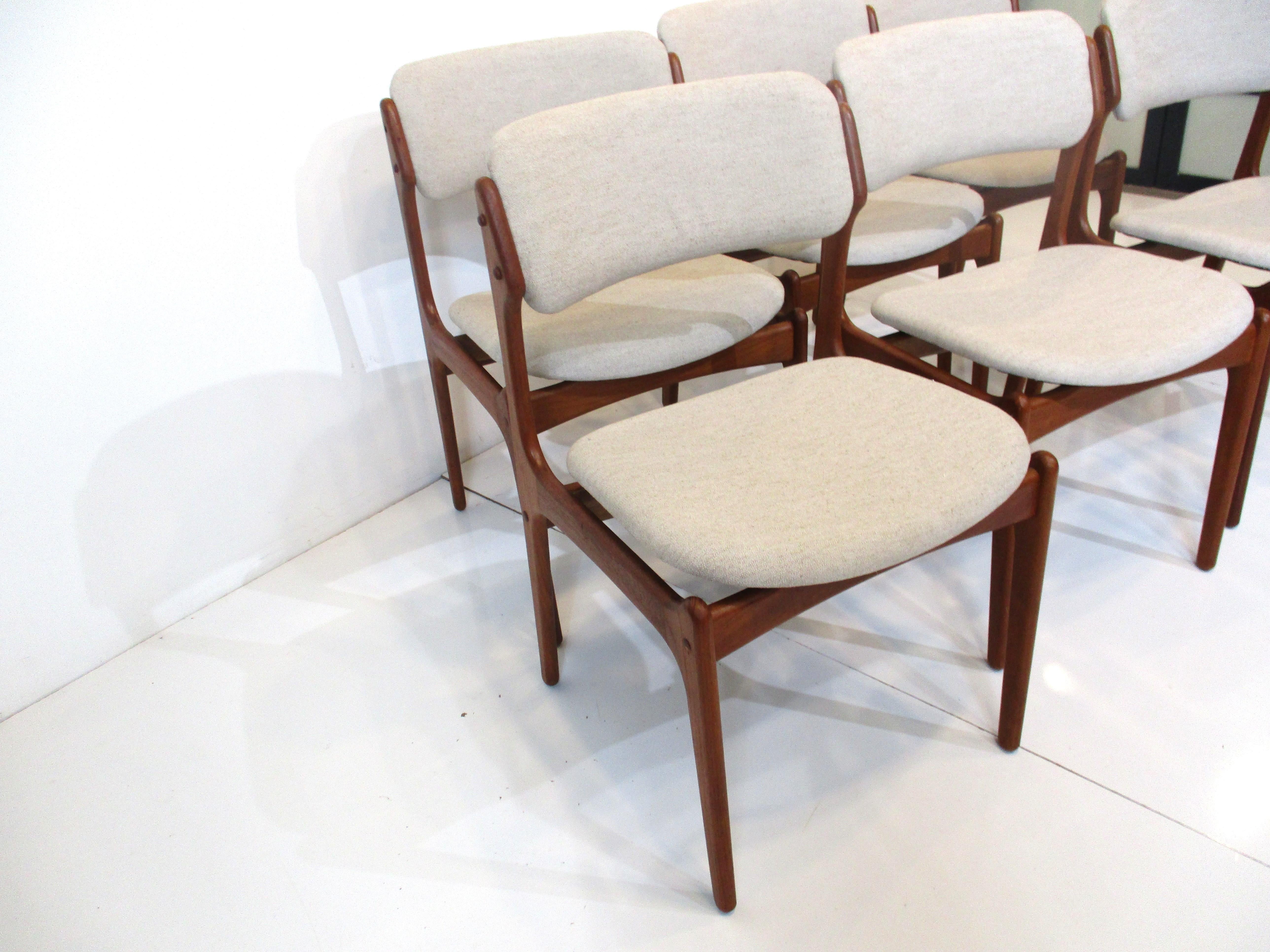 Erik Buch Teak OD-49 Dining Chairs for OD Mobler Denmark 2