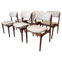 Erik Buch Teak OD-49 Dining Chairs for OD Mobler Denmark