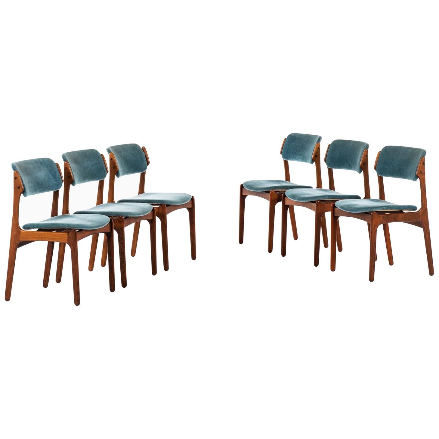 Erik Buck Dining Chairs Model OD-49 by Oddense Maskinsnedkeri A/S in Denmark