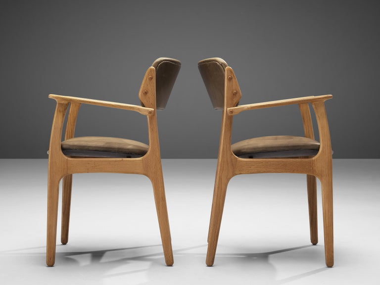 Erik Buck for Ørum Møbler Set of Four Dining Chairs Model '50' in Oak For  Sale at 1stDibs