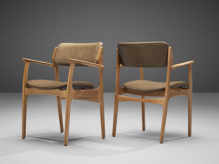 Erik Buck for Ørum Møbler Set of Four Dining Chairs Model '50' in Oak For  Sale at 1stDibs