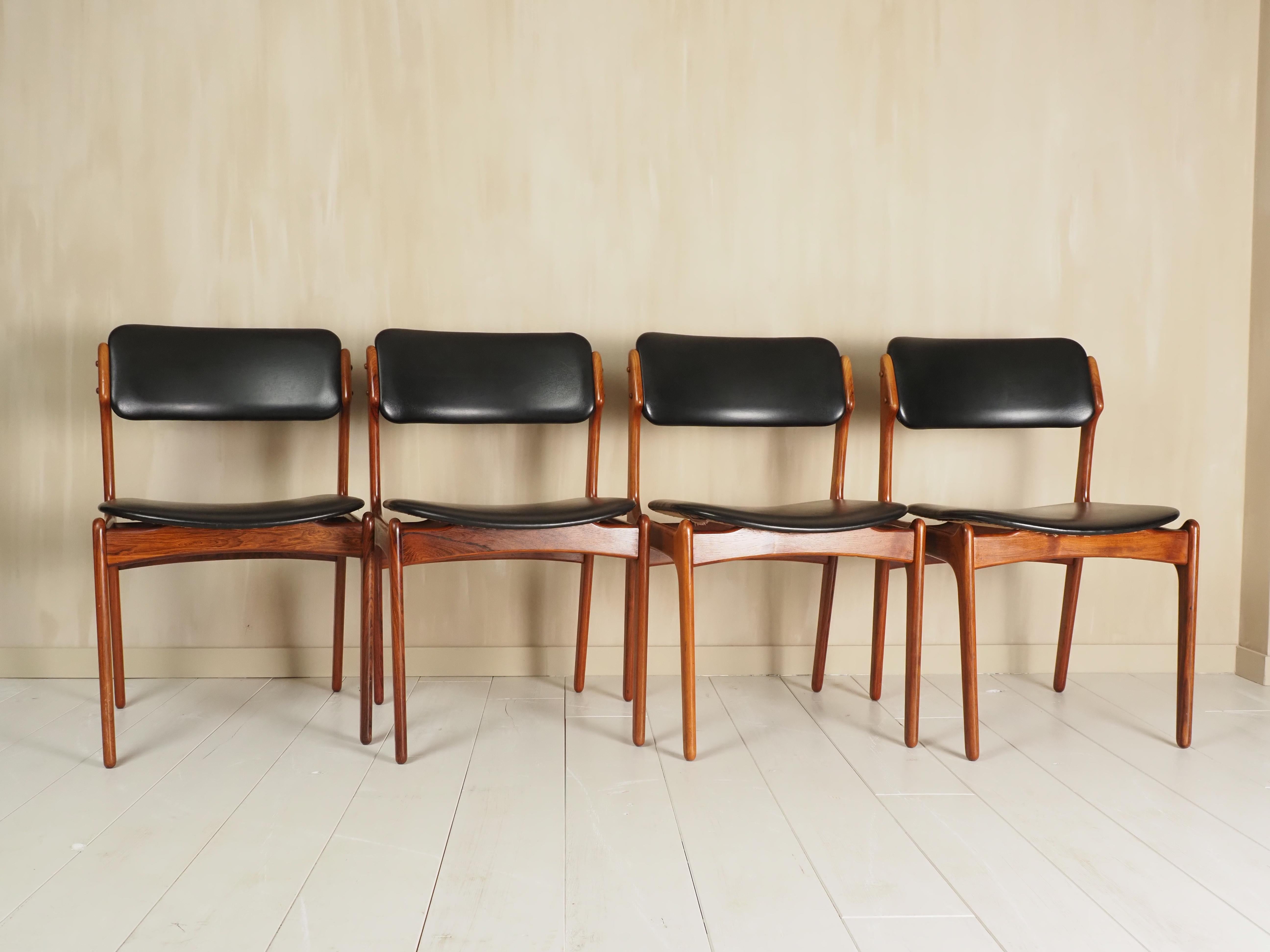 Chaises de salle à manger Erik Buck Model No. 49 pour D. A. Møbler 1960's en vente 4