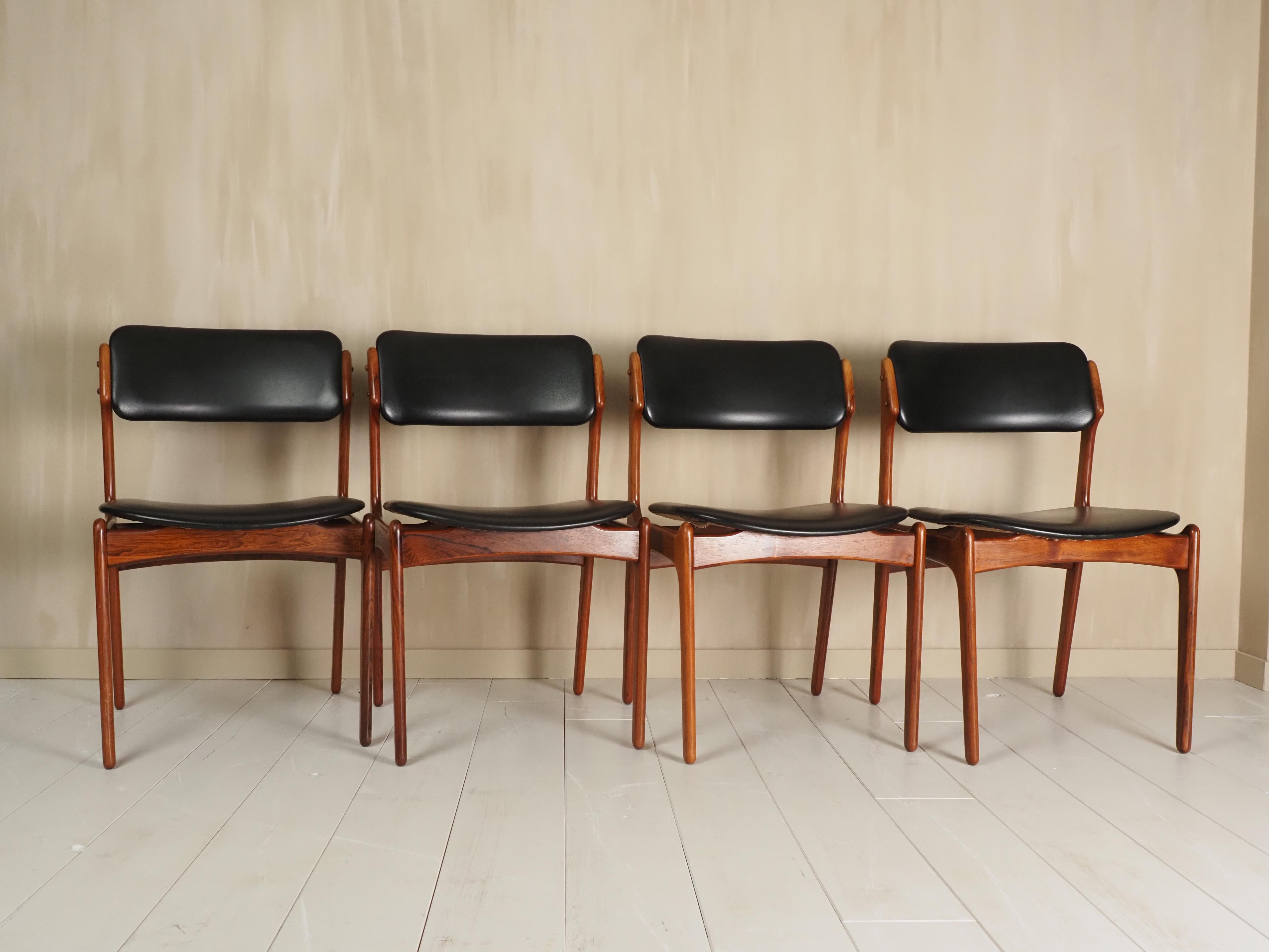 Chaises de salle à manger Erik Buck Model No. 49 pour D. A. Møbler 1960's en vente 5