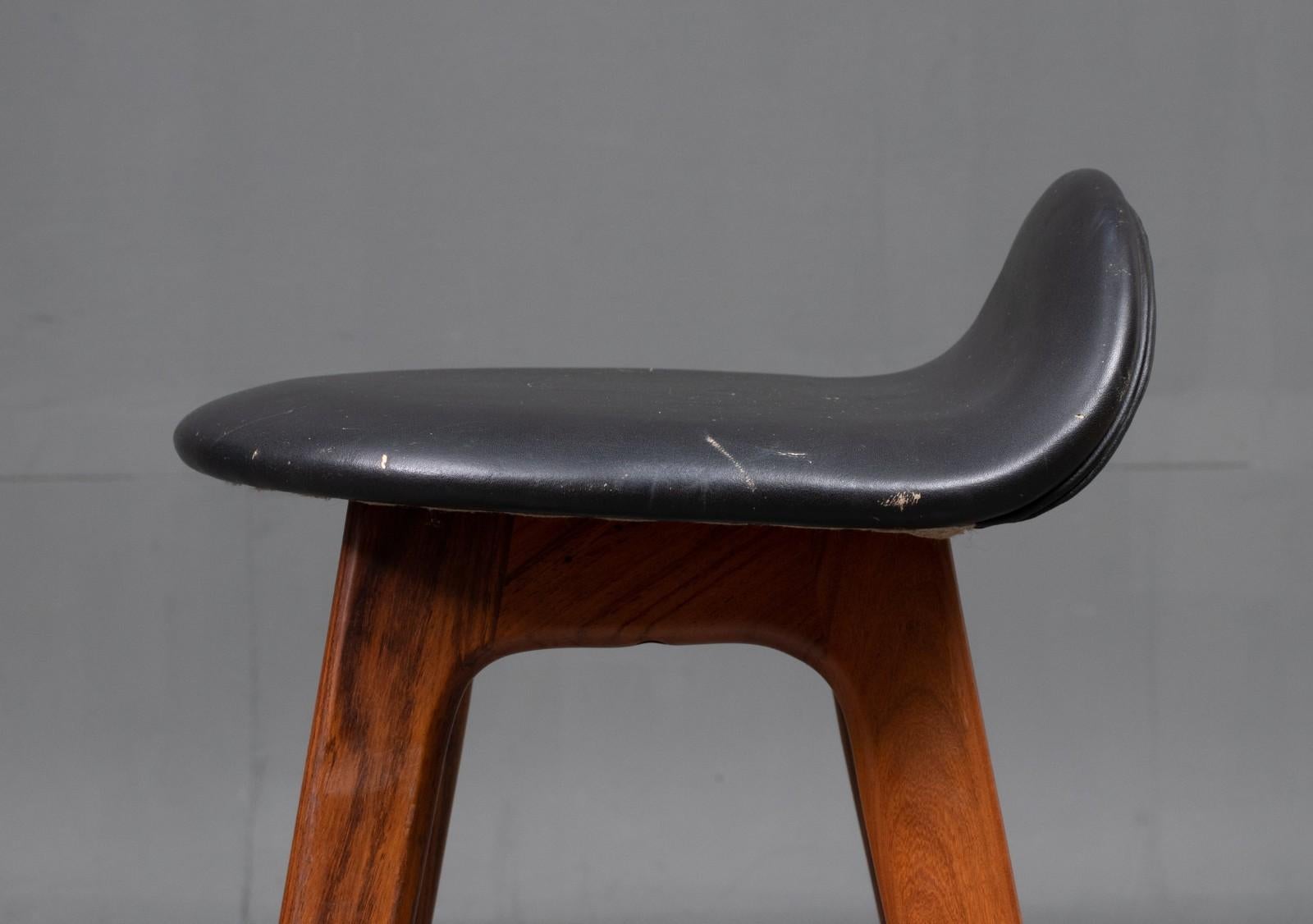 Scandinavian Modern Erik Buck OD61 Bar Stools For Sale