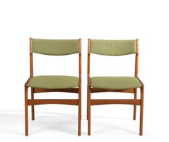 Erik Buck, Six Green Teak Chairs