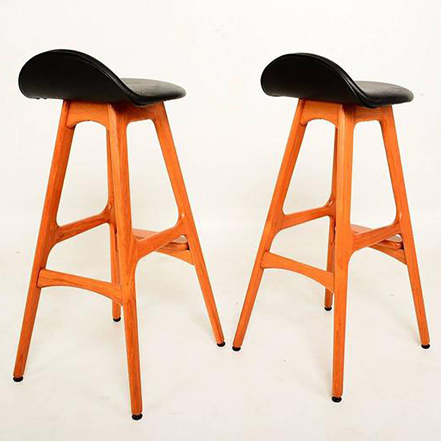 mid century teak bar stools