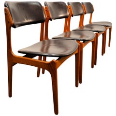 Retro Erik Buck Teak Dining Chairs, Set of Four