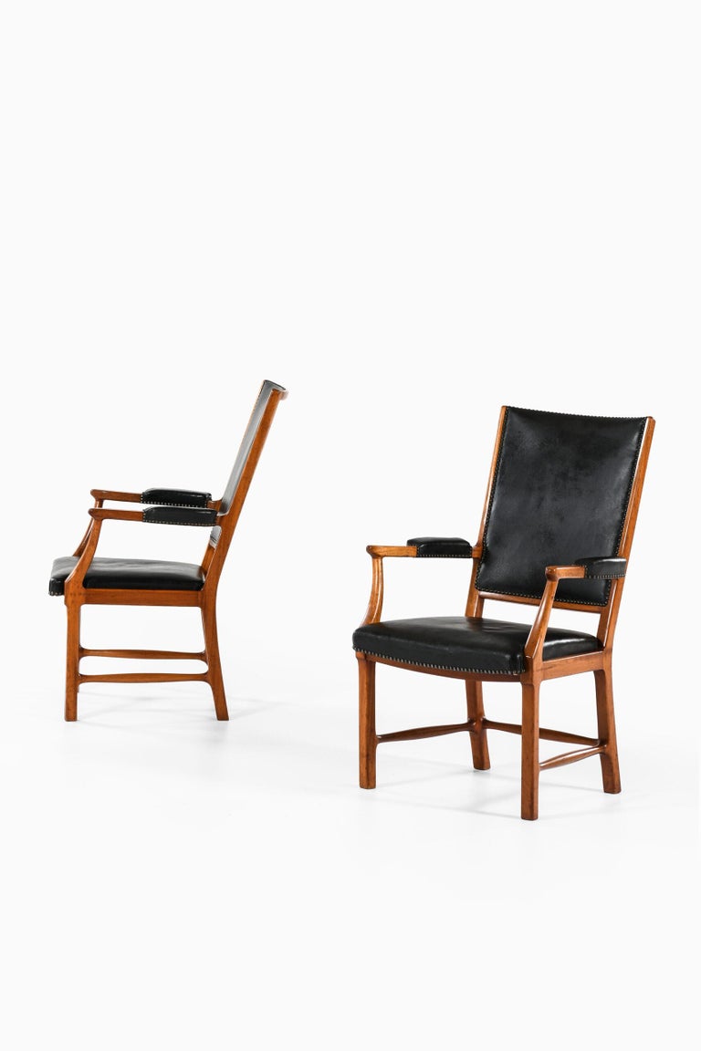 Swedish Erik Chambert Armchairs Produced by Chamberts Möbelfabriker in Norrköping For Sale