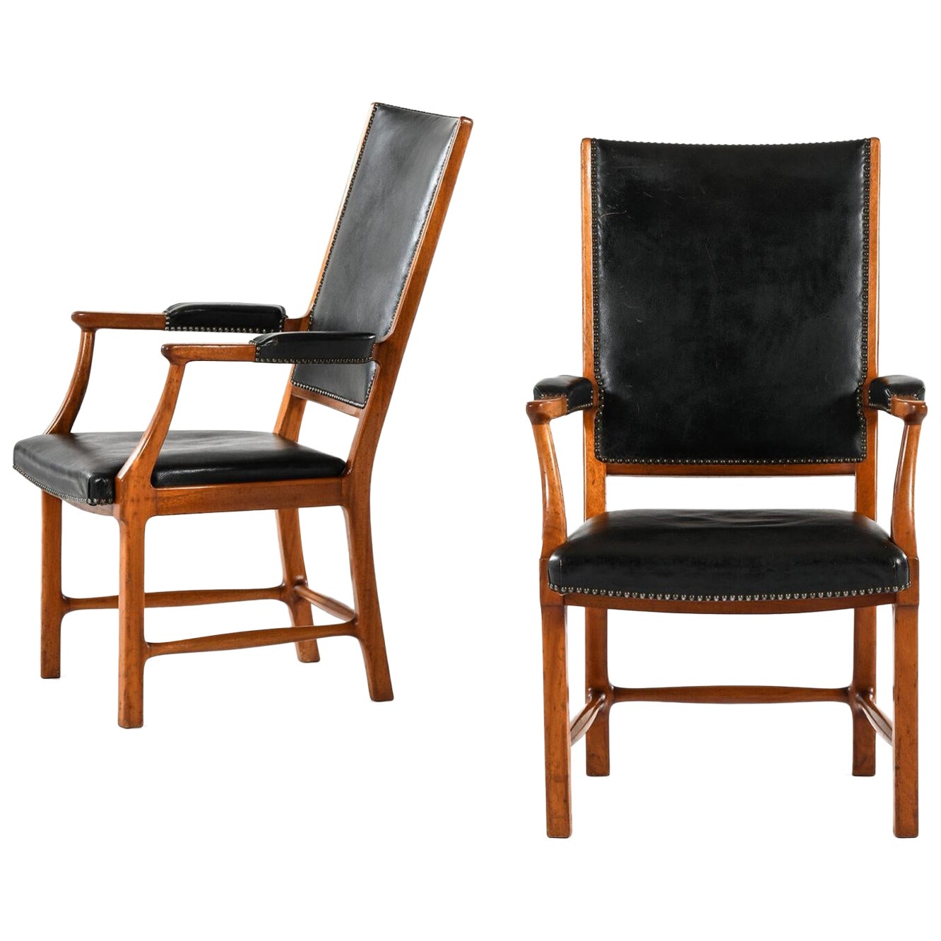 Erik Chambert Armchairs Produced by Chamberts Möbelfabriker in Norrköping
