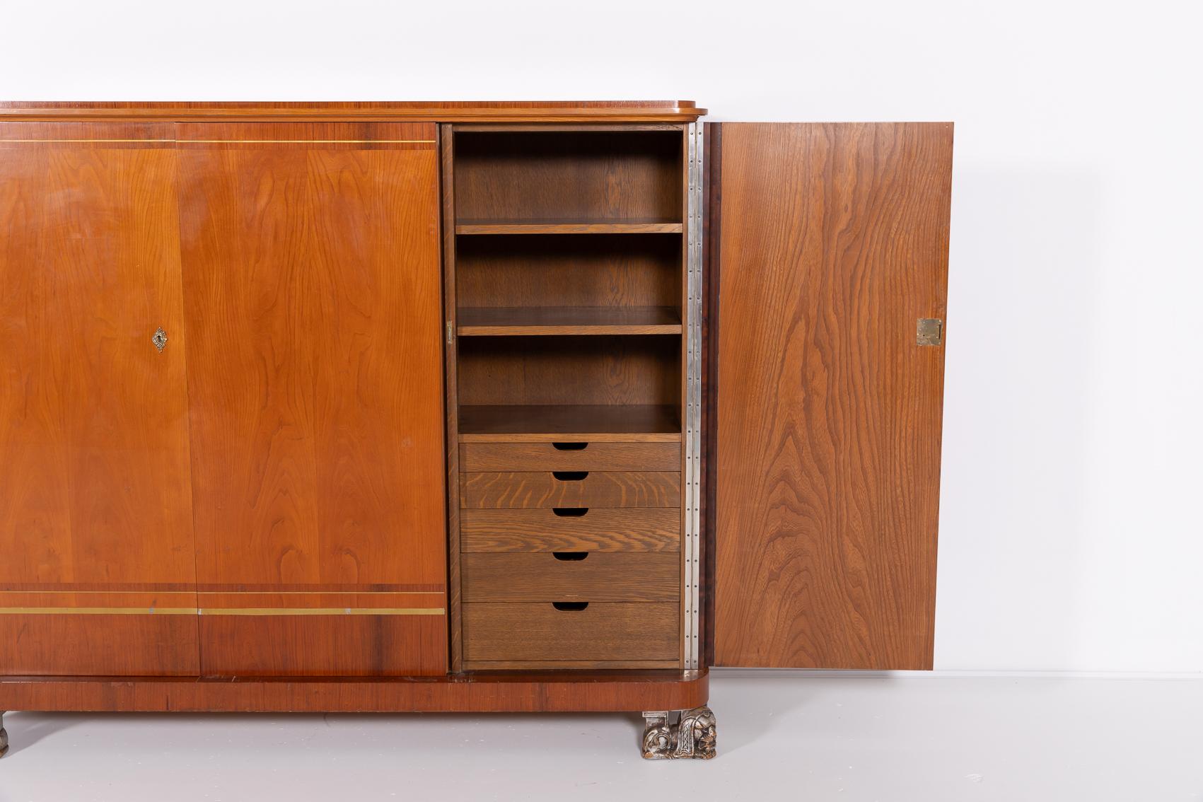 Wood Erik Chambert Art Deco cabinet, 1920’s For Sale