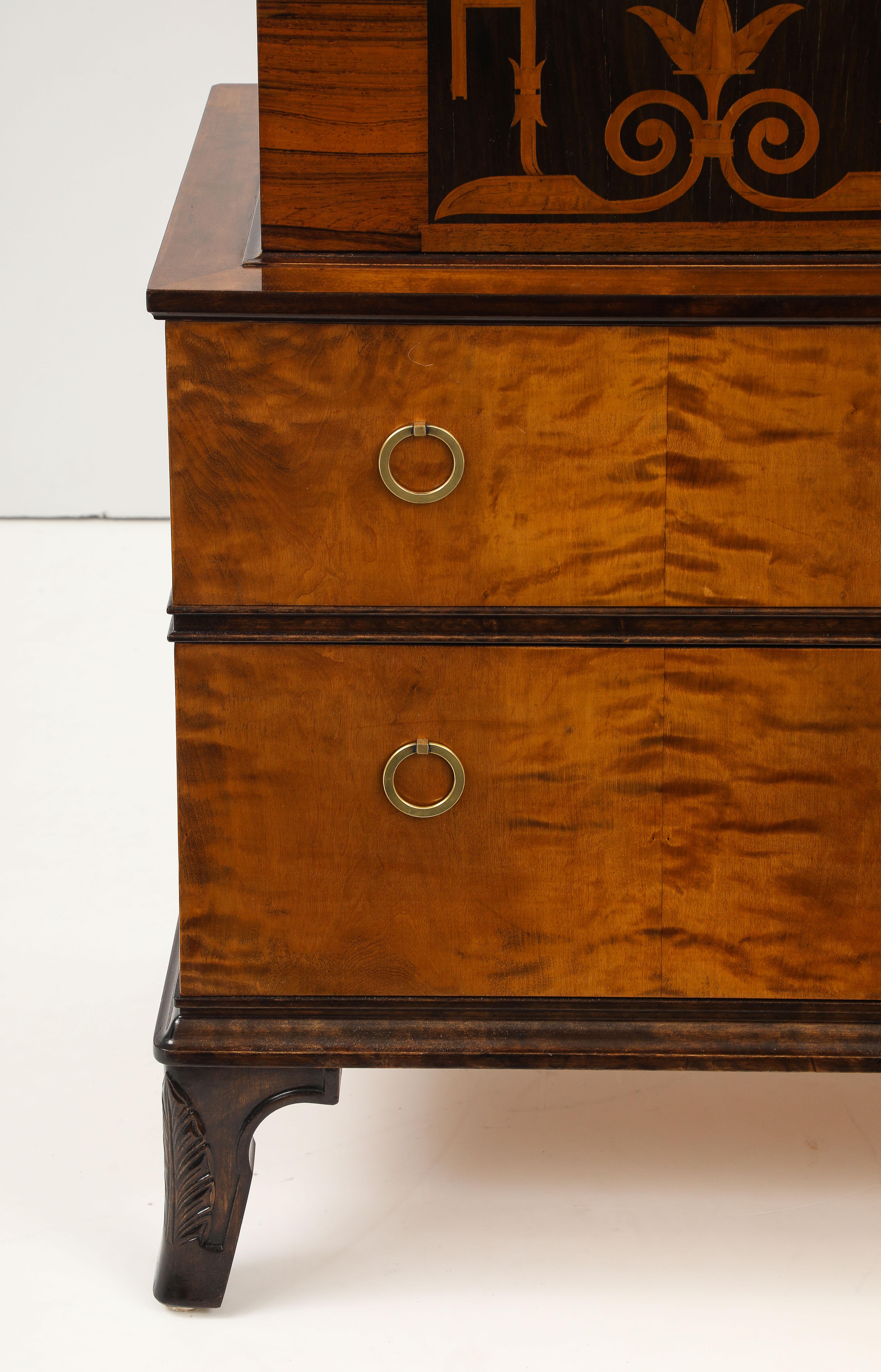 Erik Chambert Birch and Walnut Cabinet. Circa 1920s For Sale 6