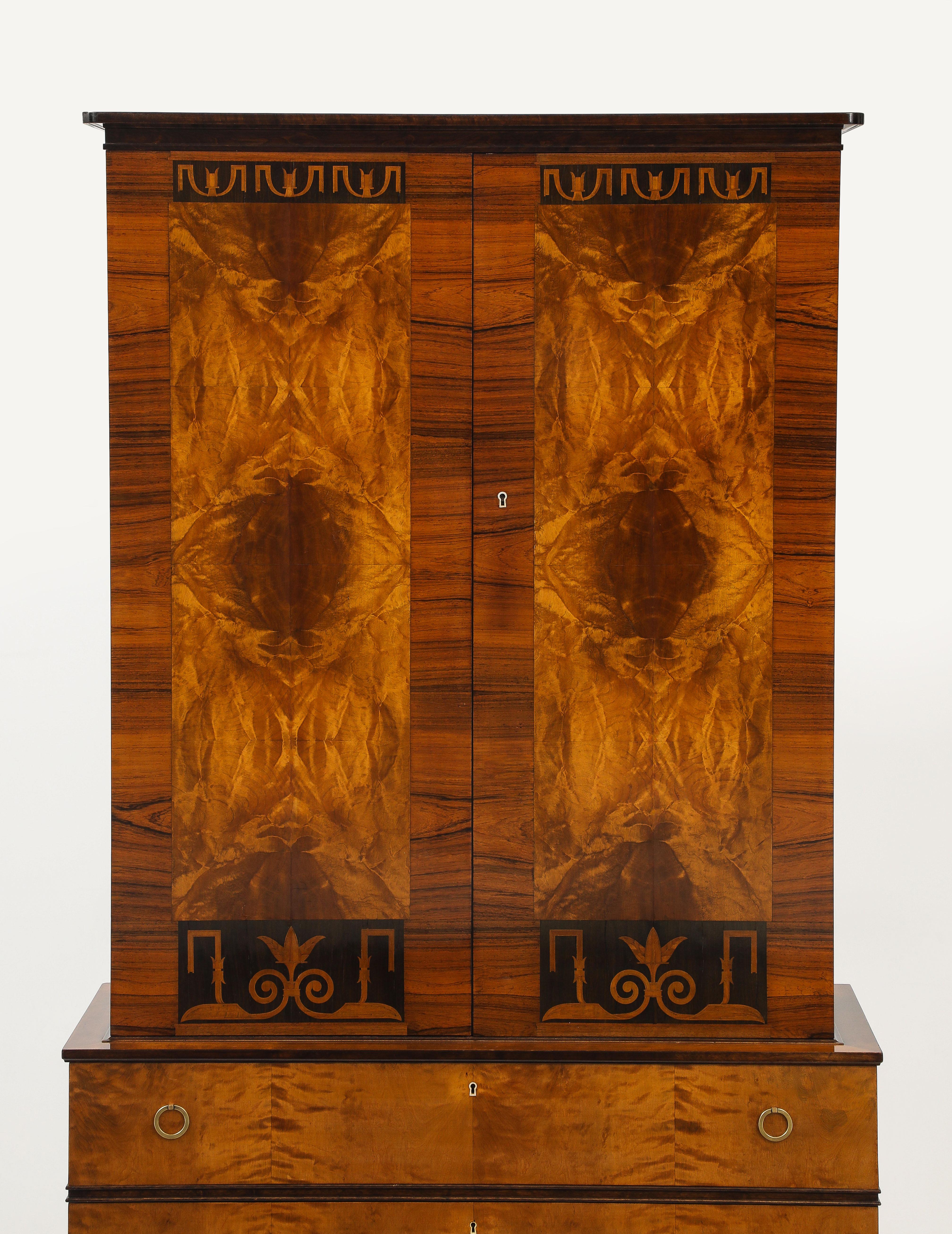Erik Chambert Birch and Walnut Cabinet. Circa 1920s For Sale 9