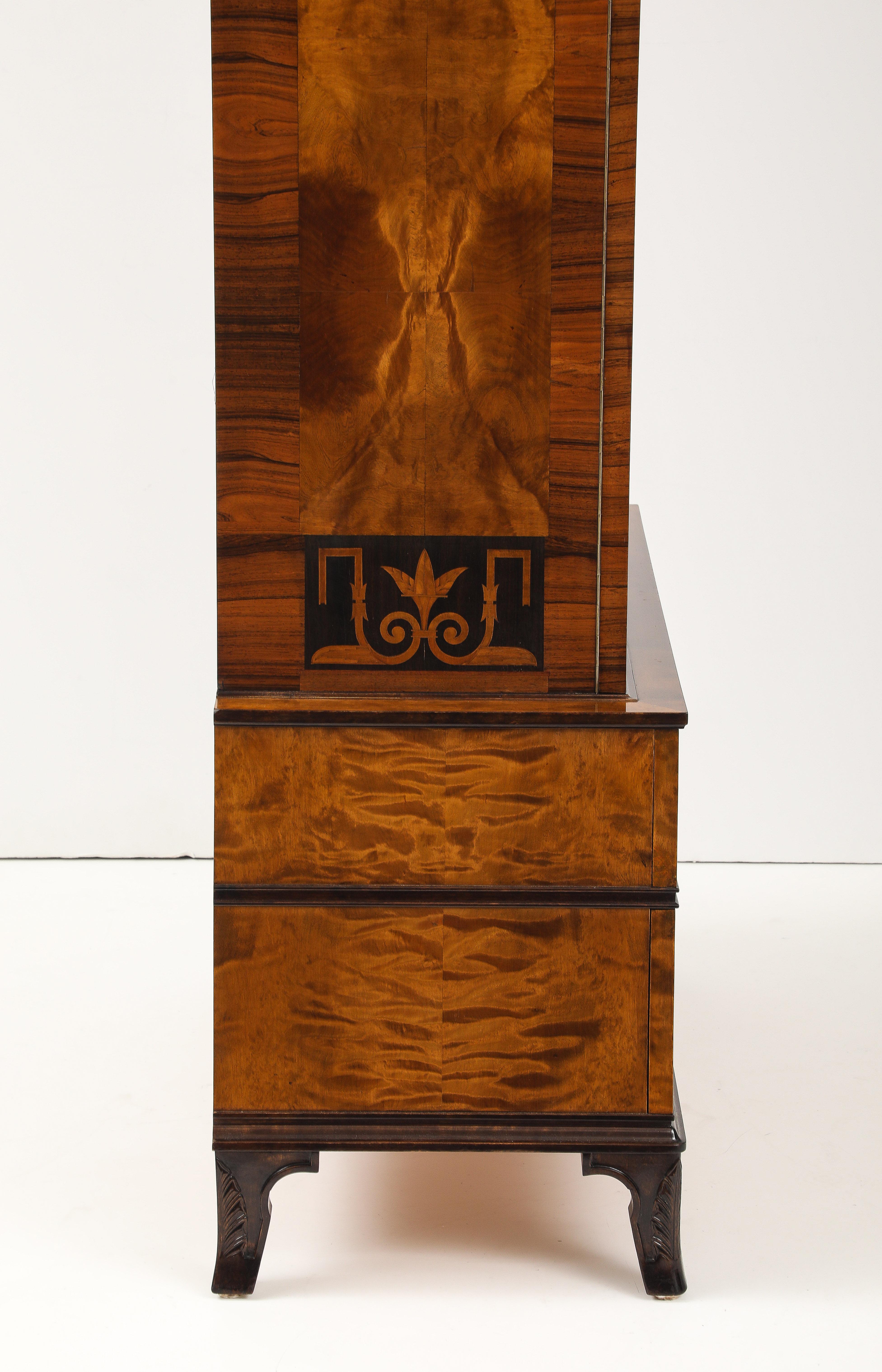 Art Deco Erik Chambert Birch and Walnut Cabinet. Circa 1920s For Sale