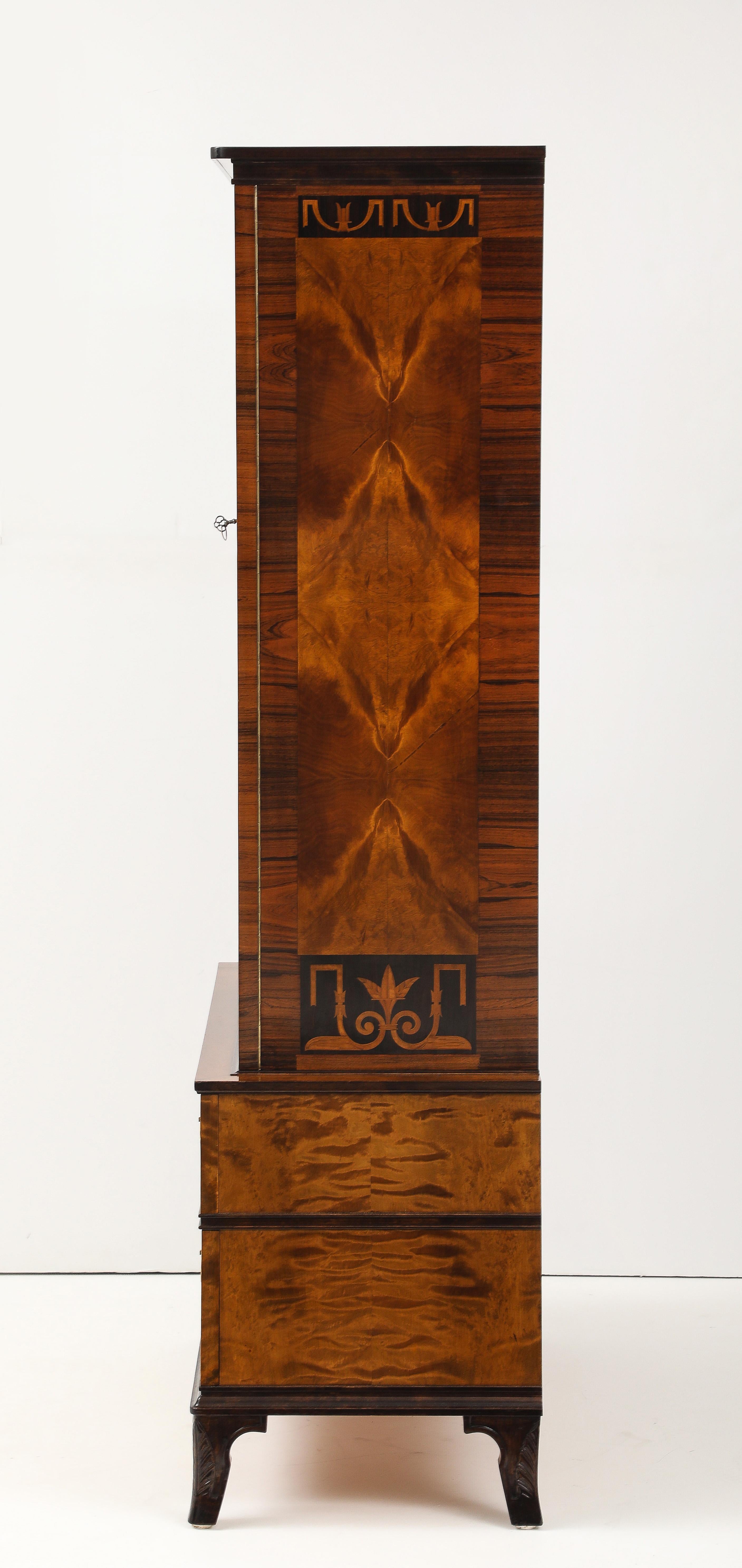 Erik Chambert Birch and Walnut Cabinet. Circa 1920s For Sale 2