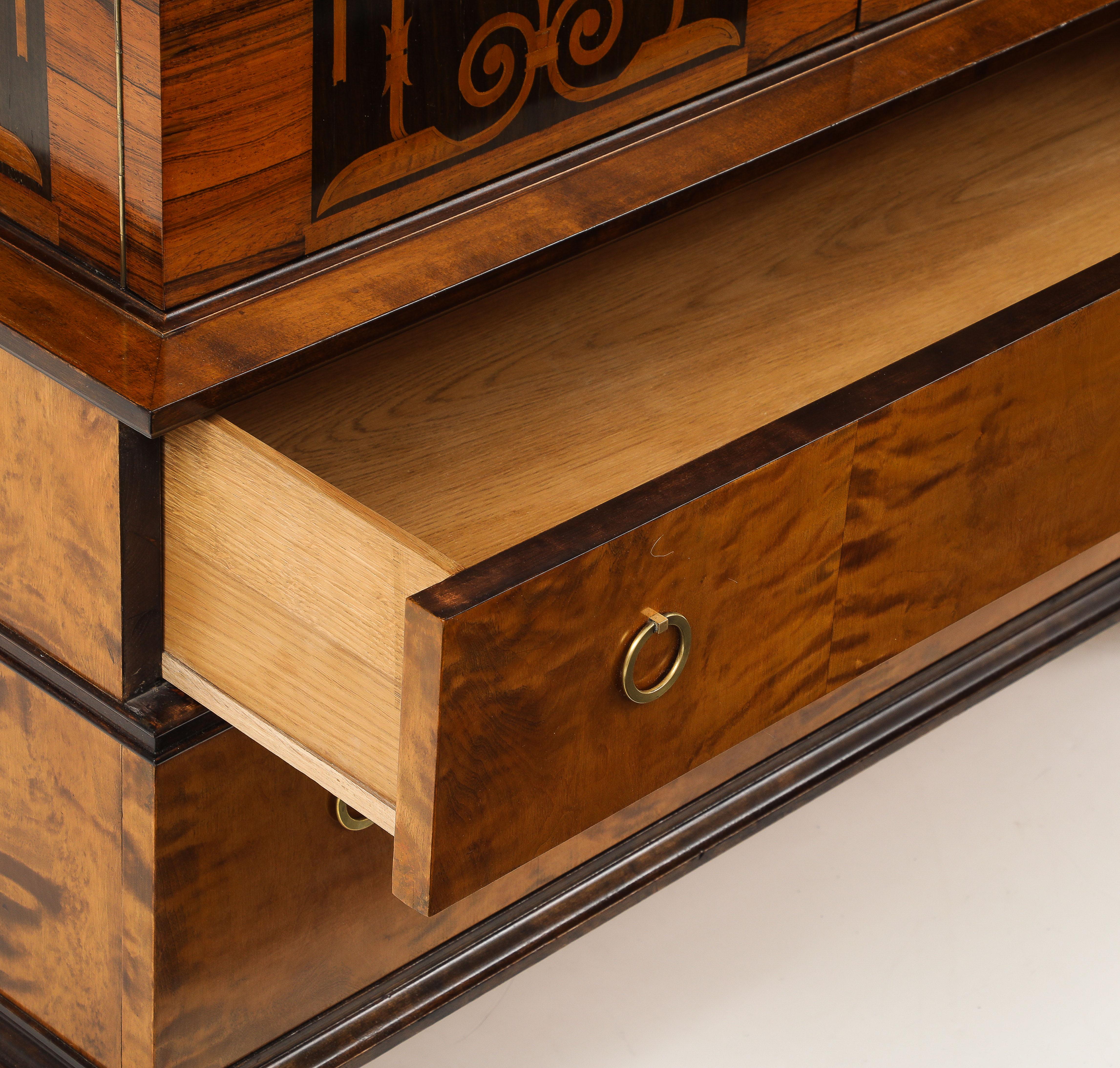 Erik Chambert Birch and Walnut Cabinet. Circa 1920s For Sale 3