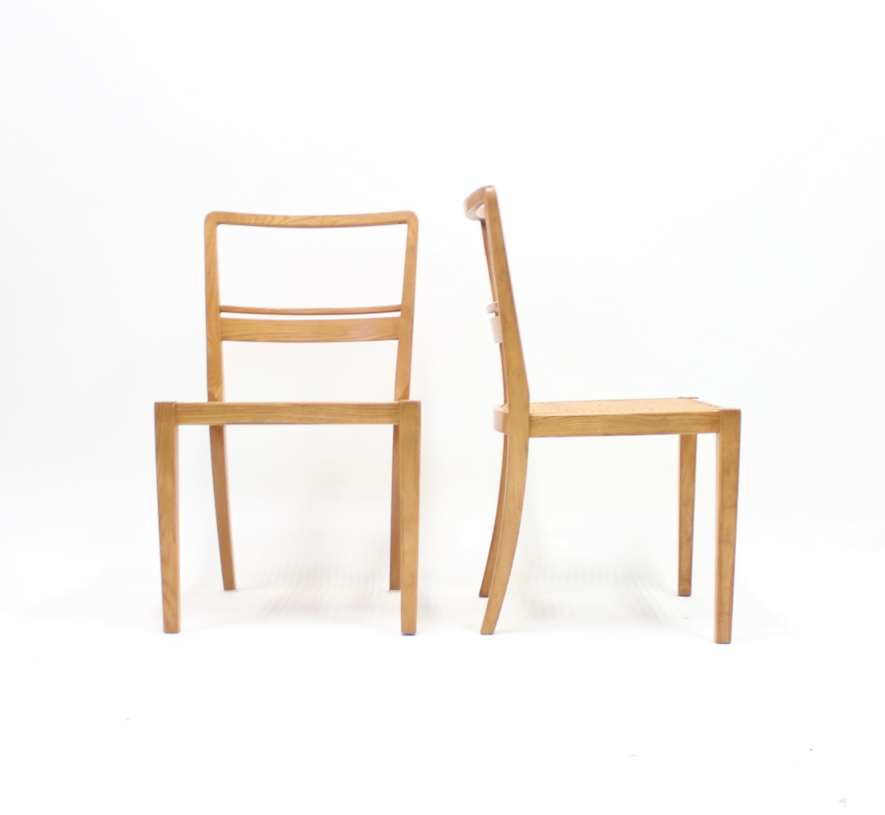 Swedish Erik Chambert, Very Rare Pair of Chairs, AB Chamberts Möbelfabrik, 1937 For Sale