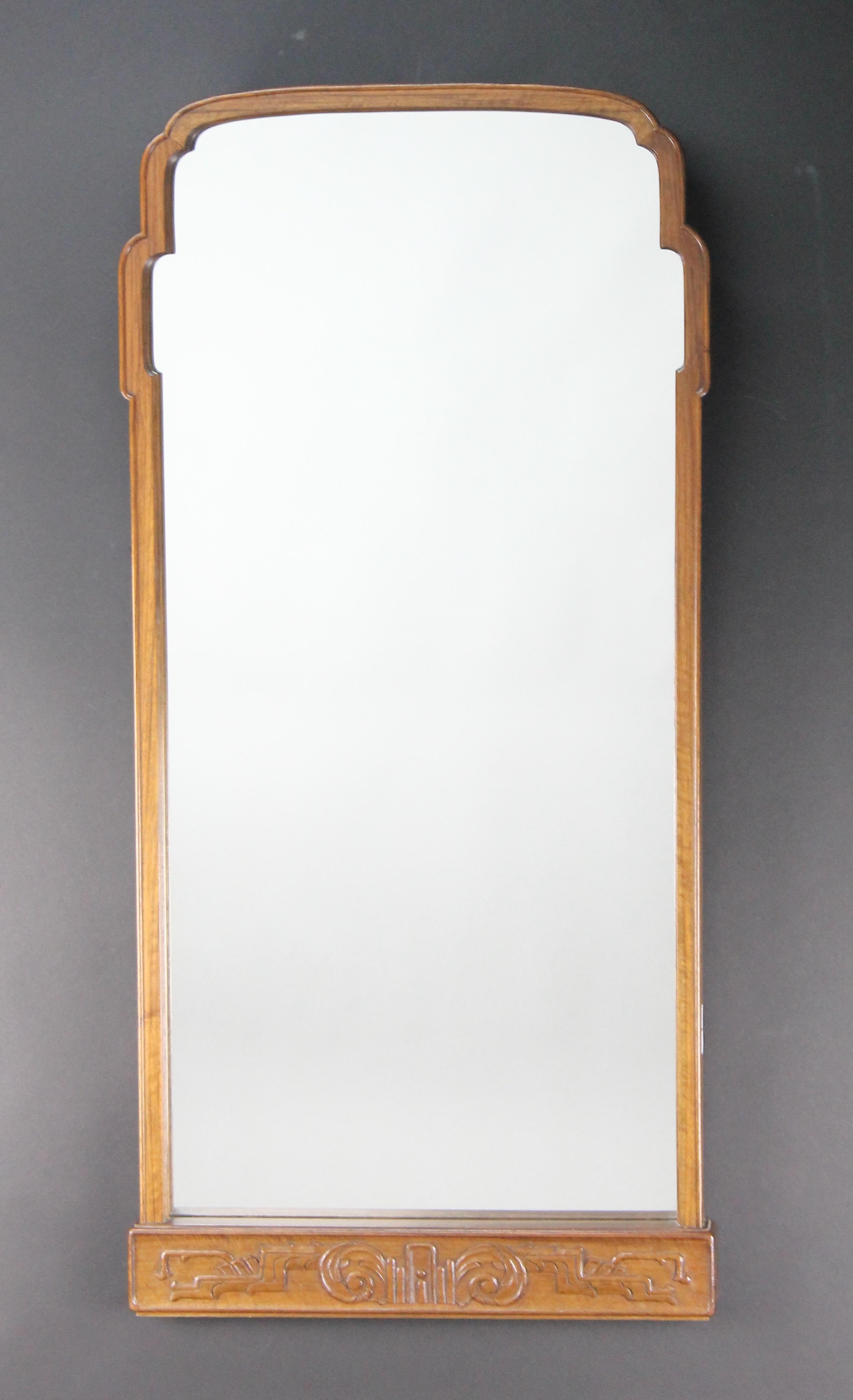 Erik Chambert Walnut Mirror, Swedish Modern, 1930s 2